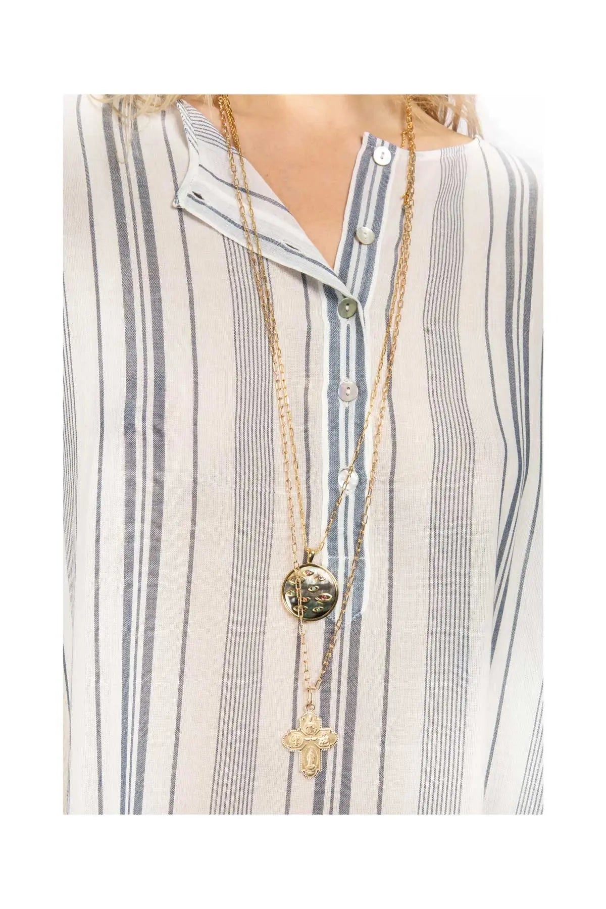 Black Pearl Eyes Pendant Necklace Marianna Lemos