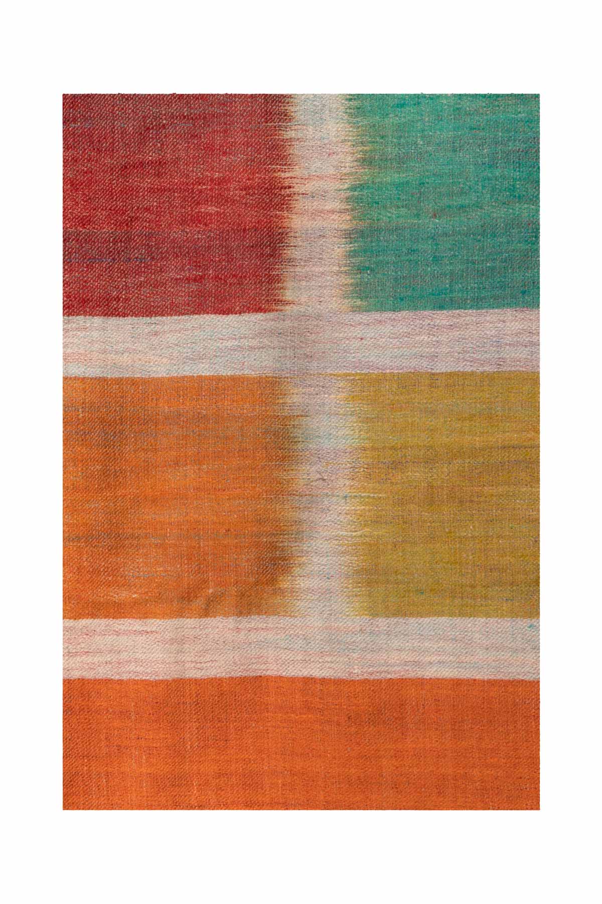 Reversible Shawl - Orange Block