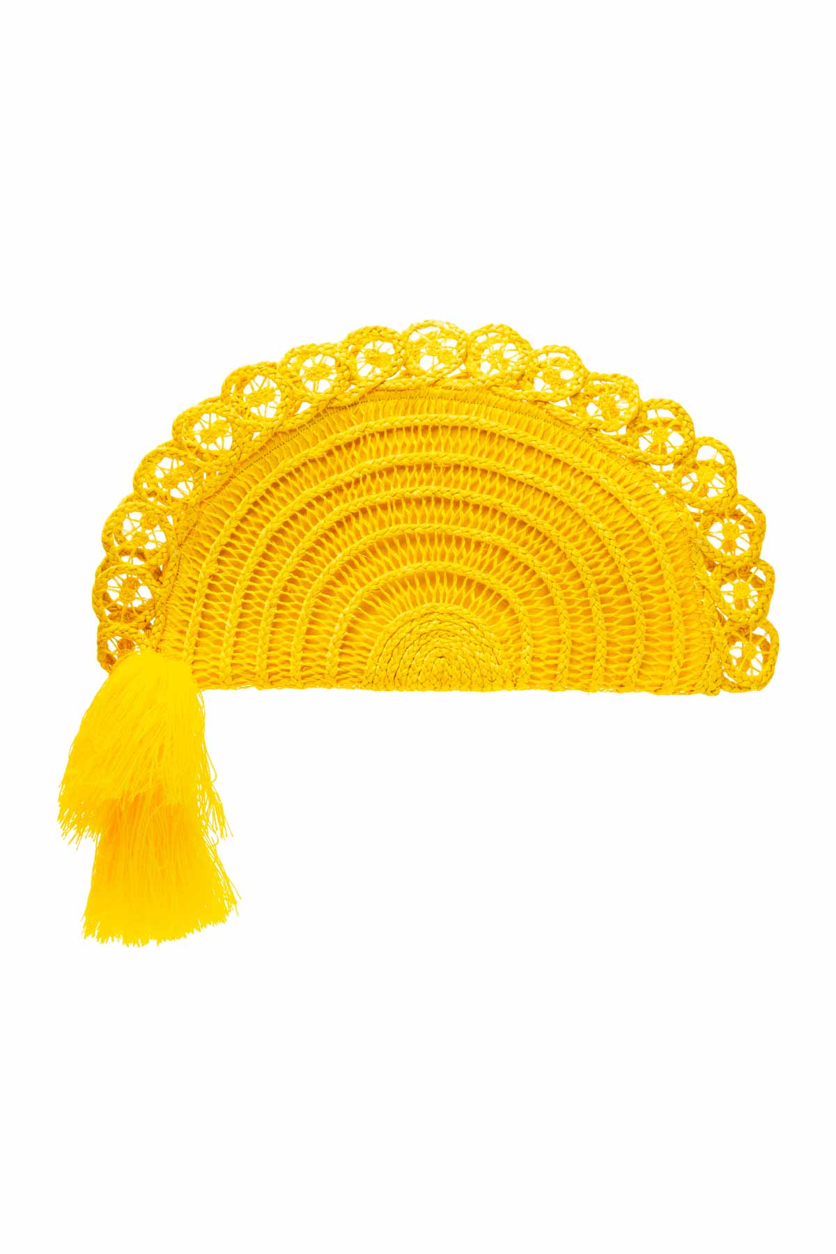 Lua Fan Clutch Bag - Yellow