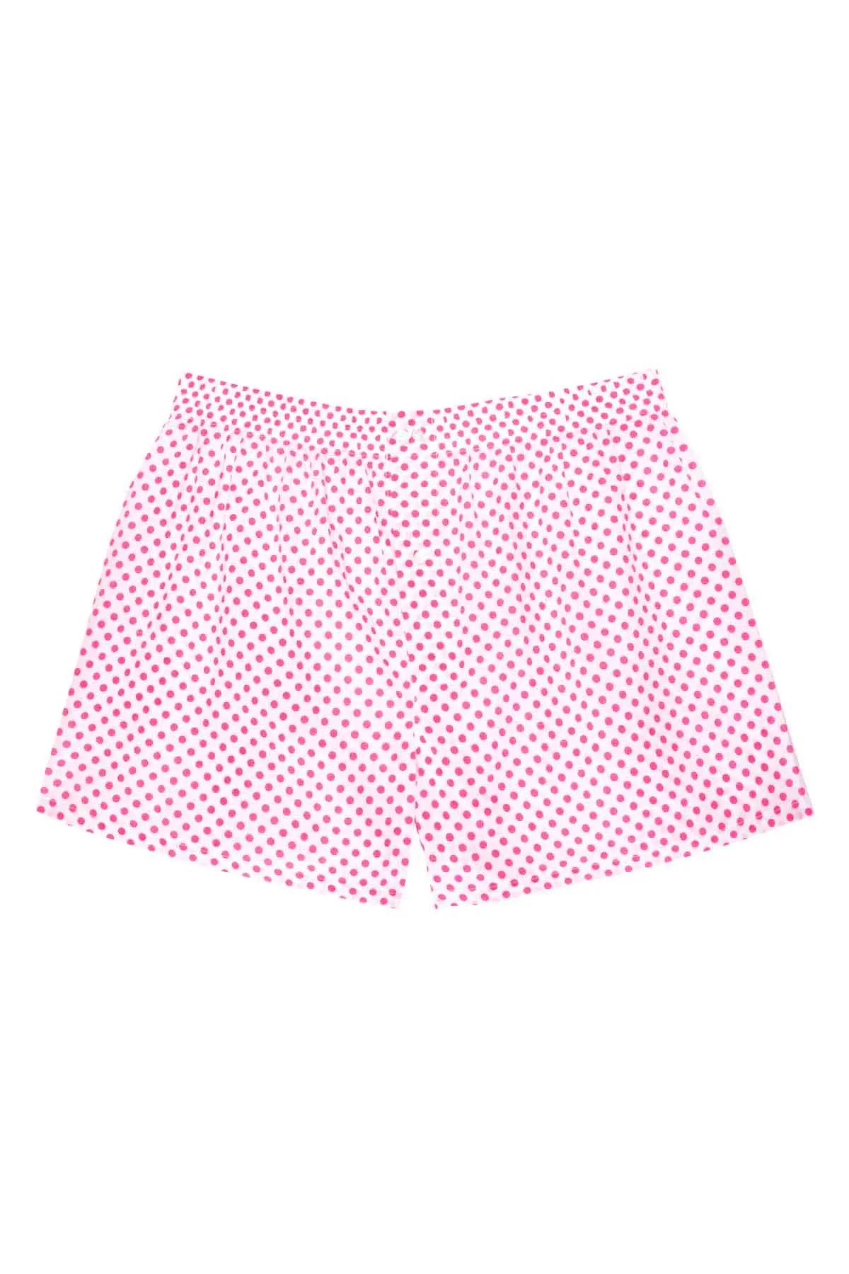 Men's Boxers - Large Pink Polka Dots Debonnaire