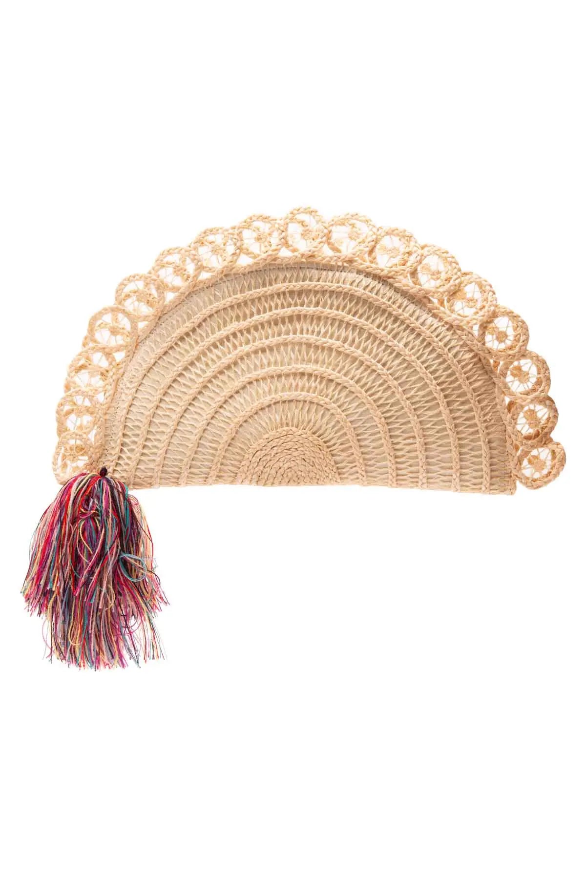 Lua Fan Clutch Bag - Cream Nannacay