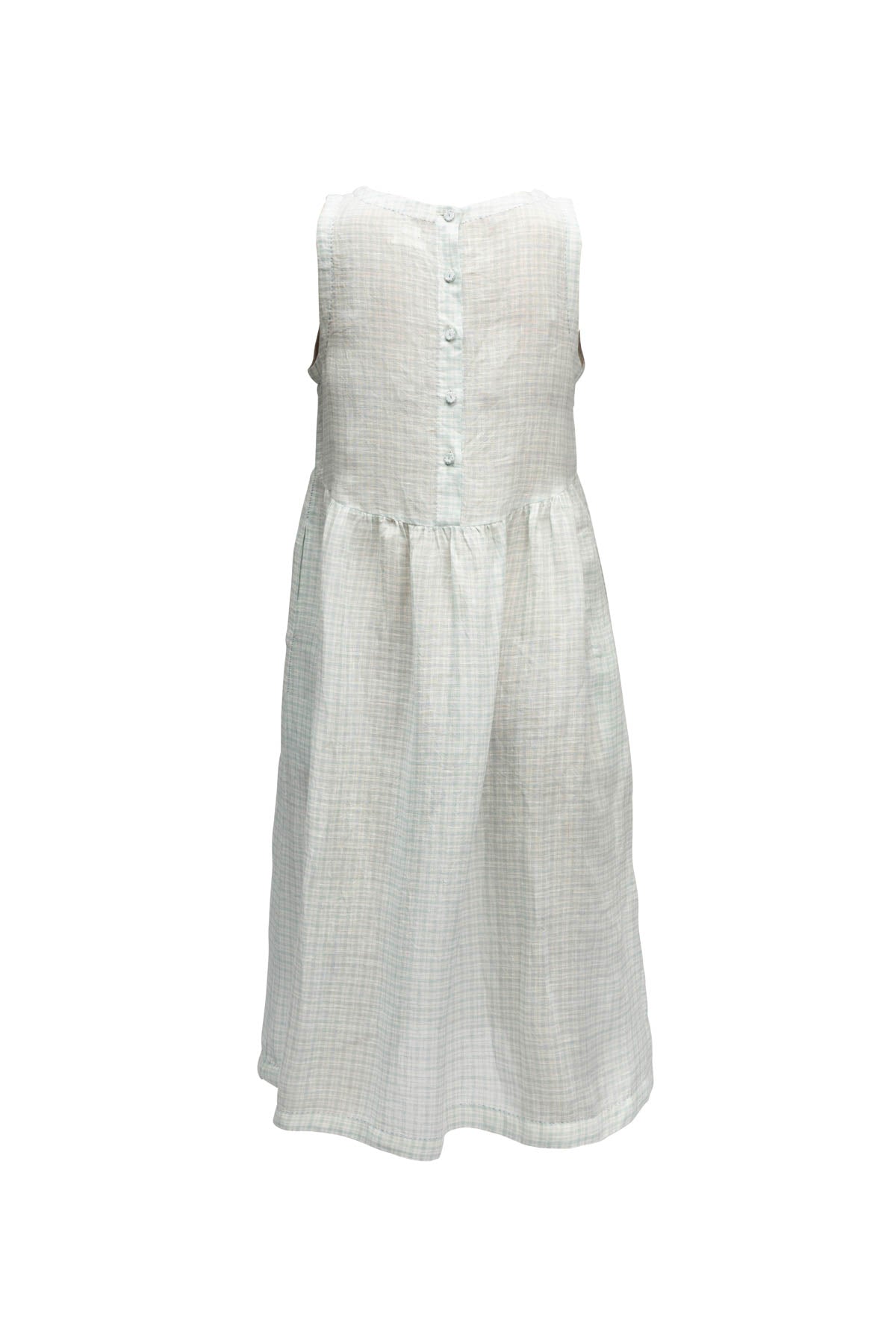 Florence Linen Dress - Blue Plaid