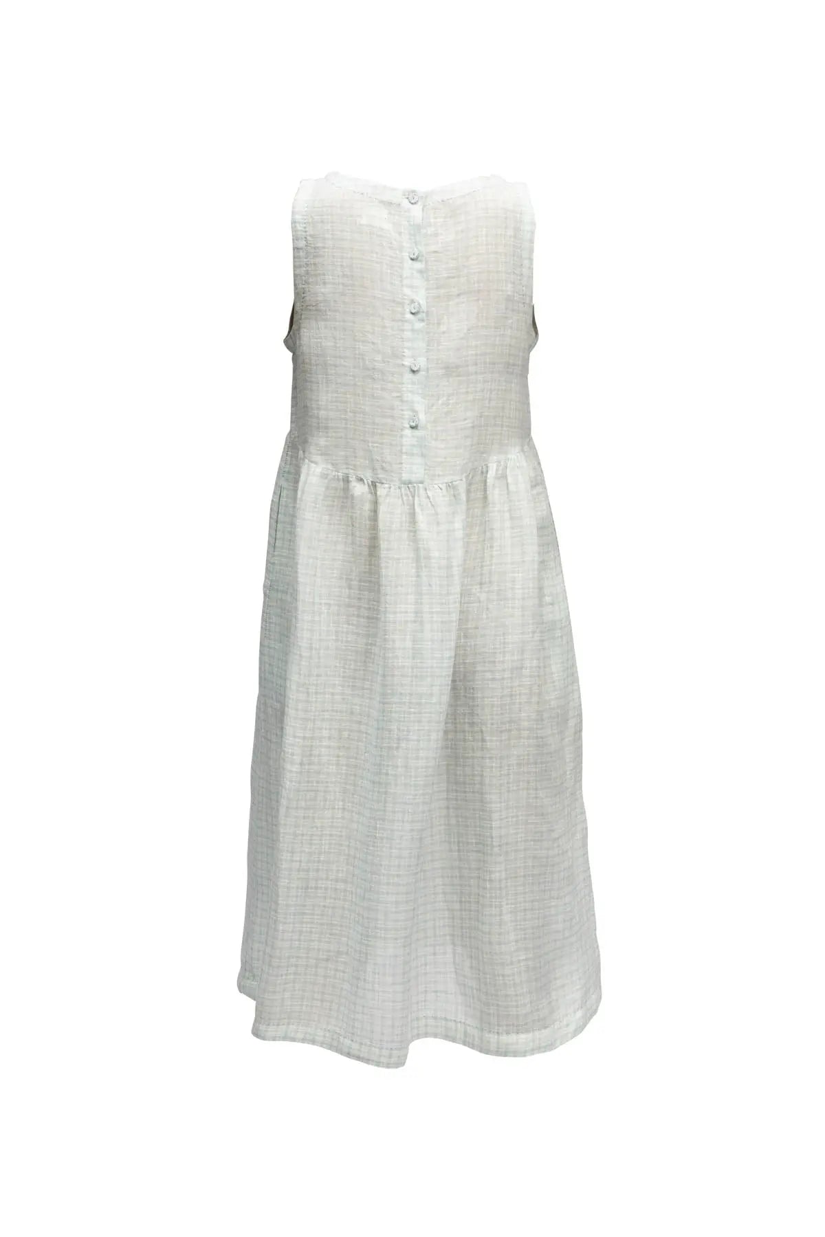 Florence Linen Dress - Blue Plaid Eka