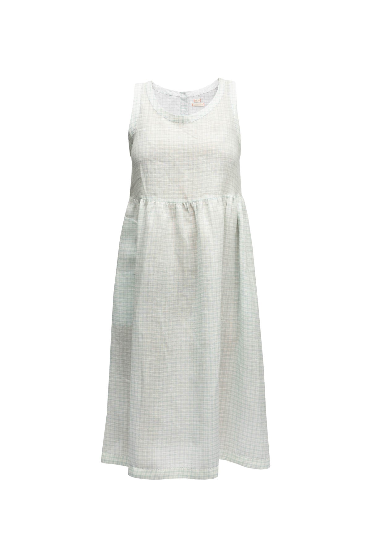 Florence Linen Dress - Blue Plaid