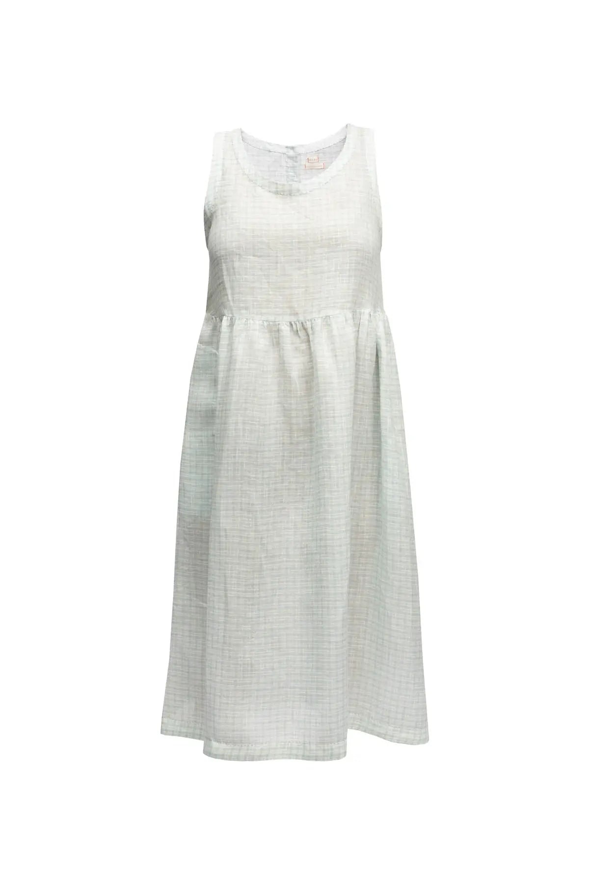 Florence Linen Dress - Blue Plaid Eka