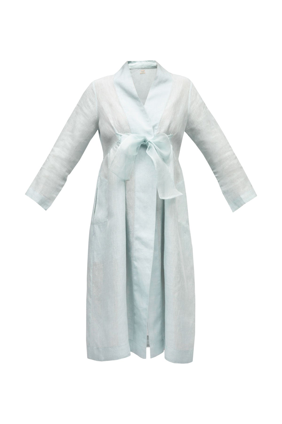 Organza Linen Dress - Pale Blue