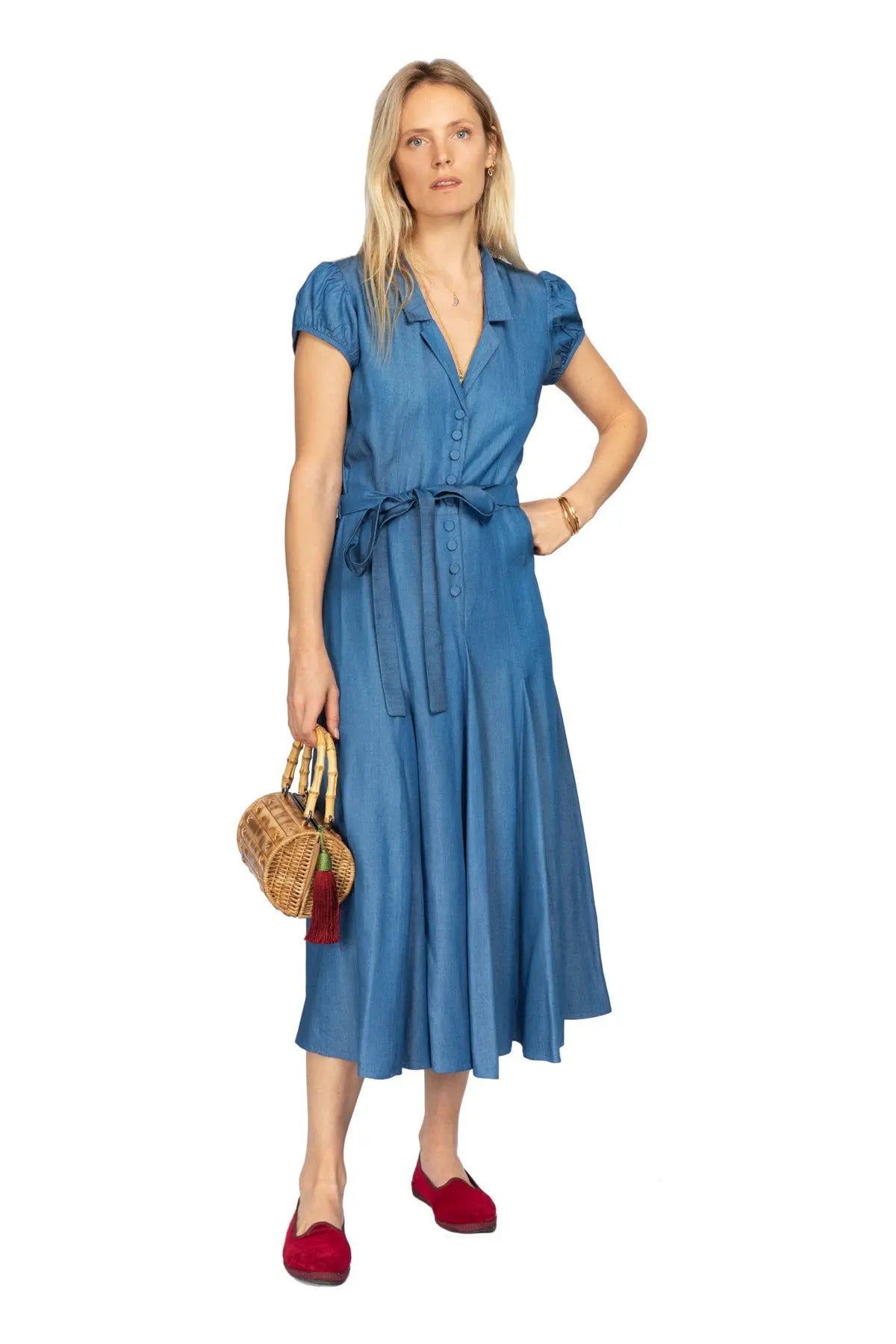 Denim Bugesha Dress - Blue Debonnaire