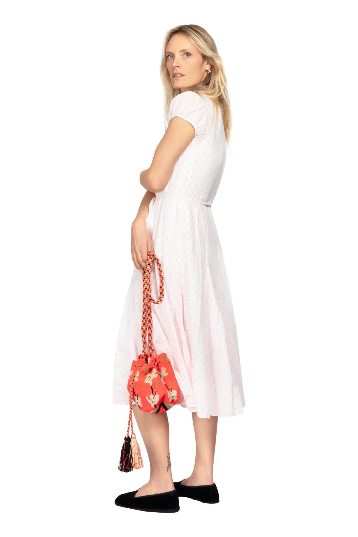 Cotton Bugesha Dress - Pink Polka Debonnaire