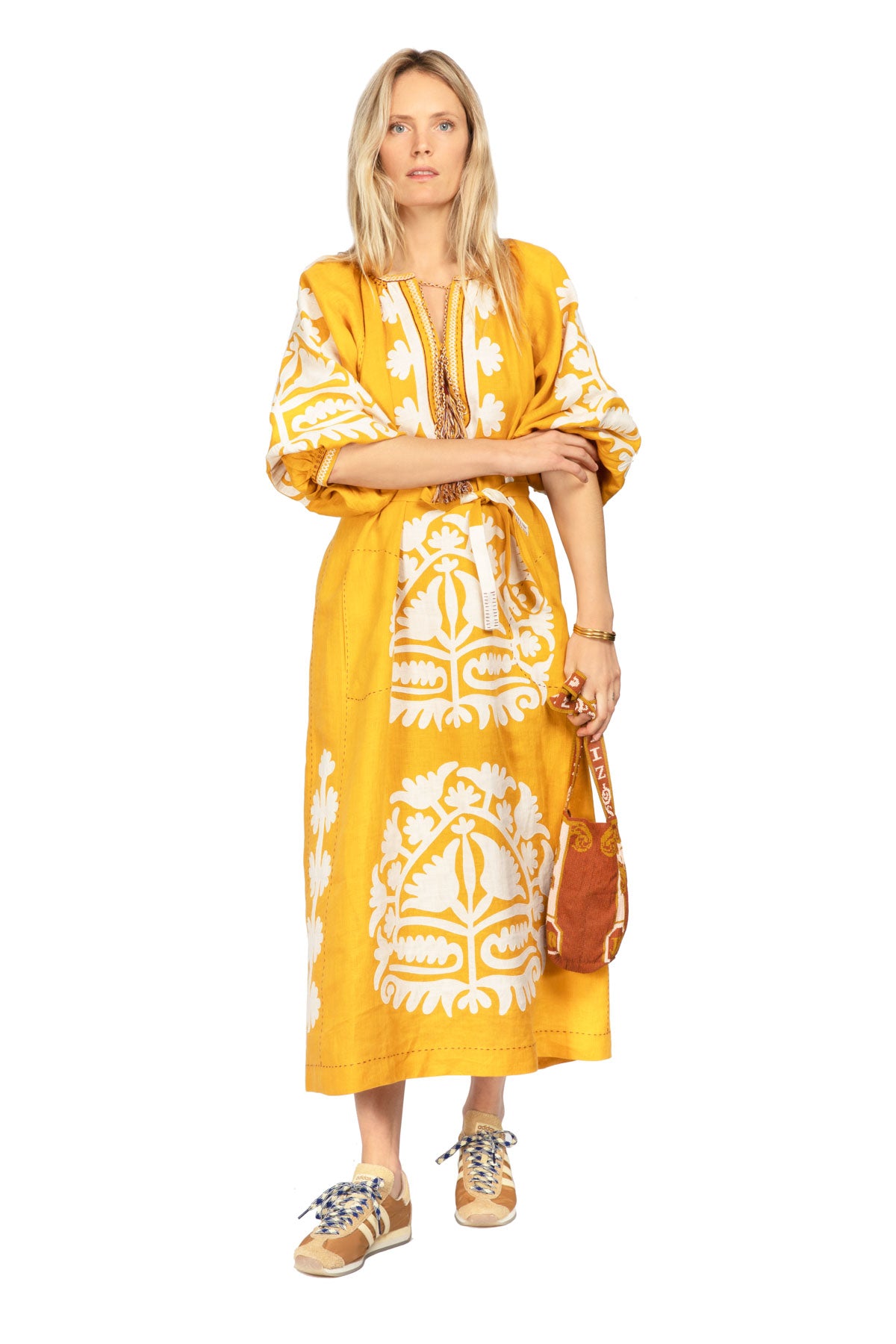 Shalimar Dress - Mango & Cream