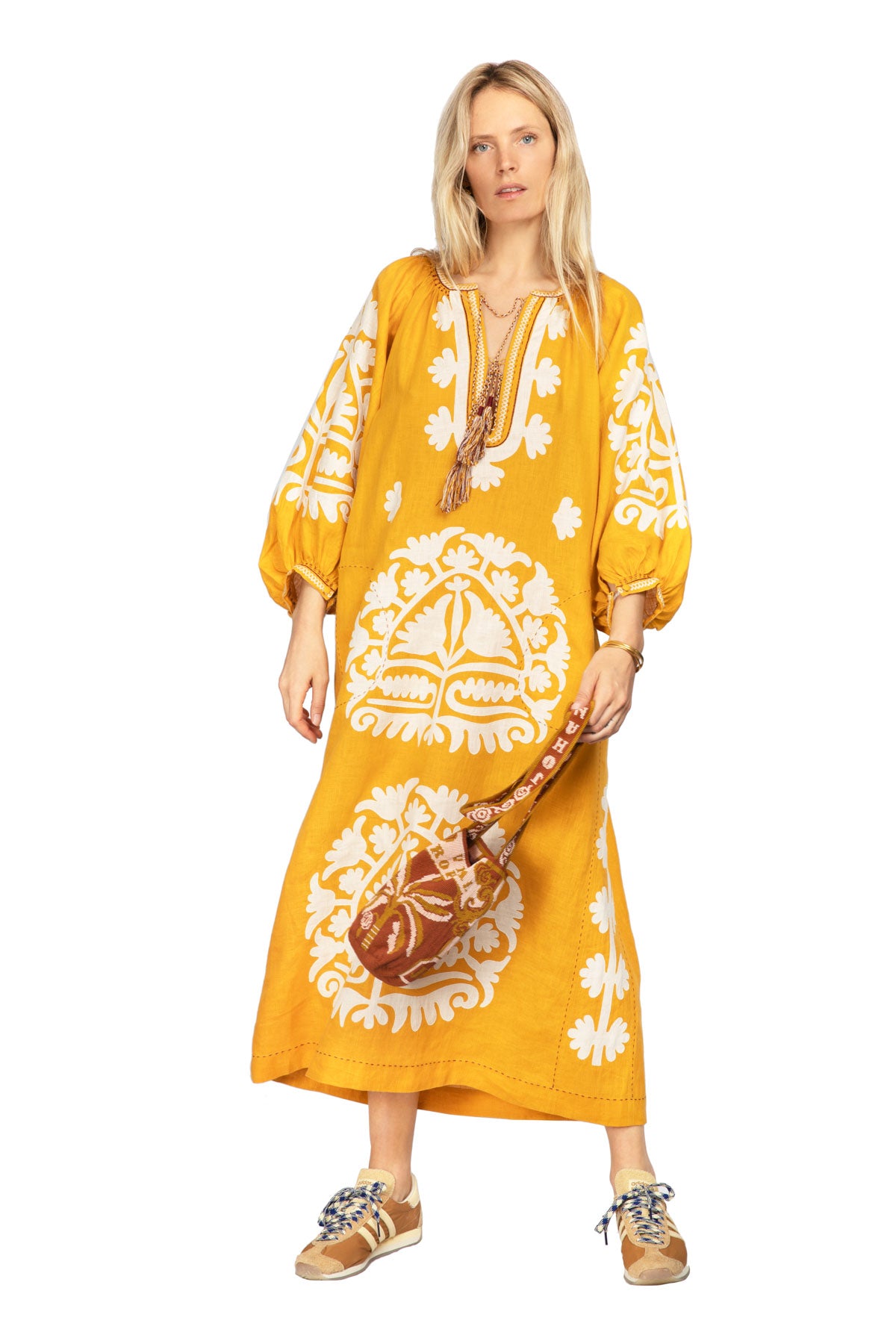 Shalimar Dress - Mango & Cream