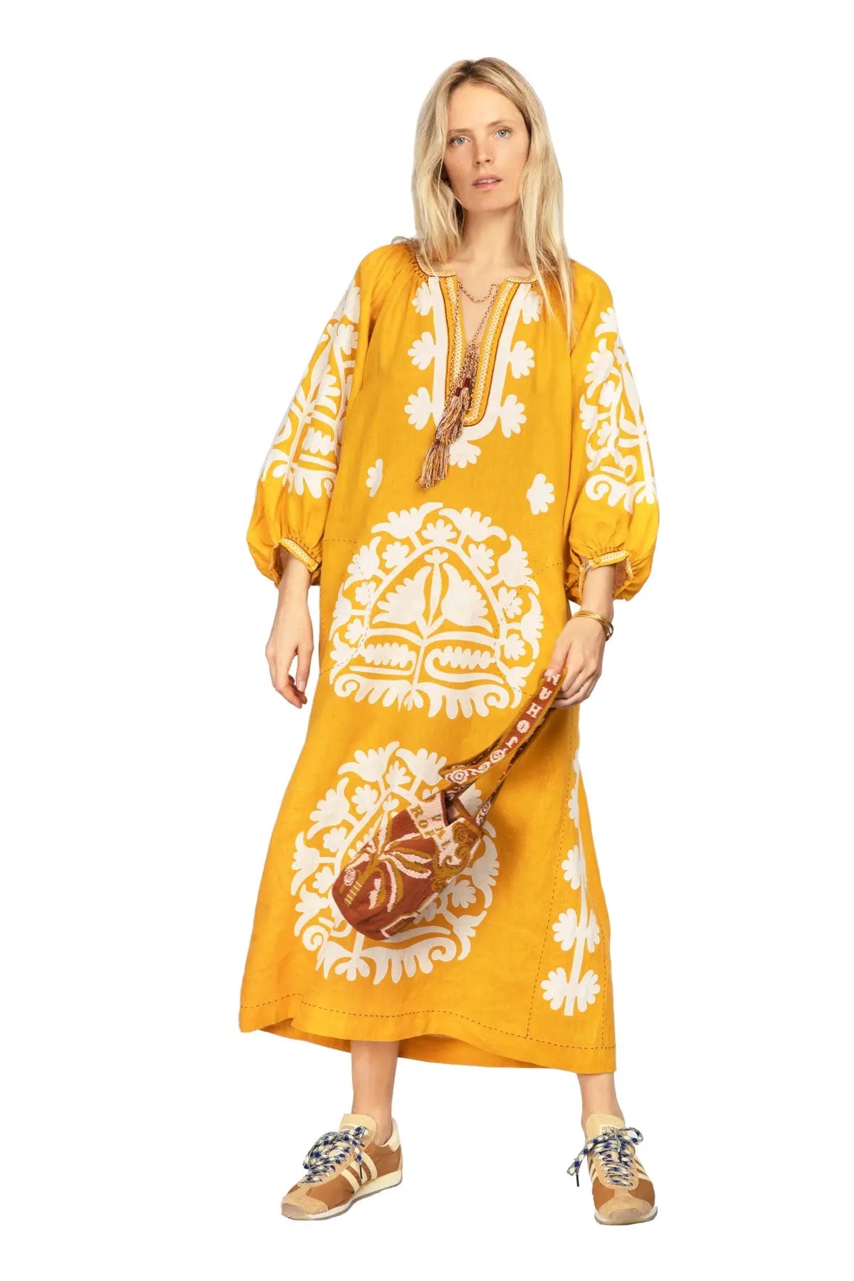 Shalimar Dress - Mango & Cream Vita Kin