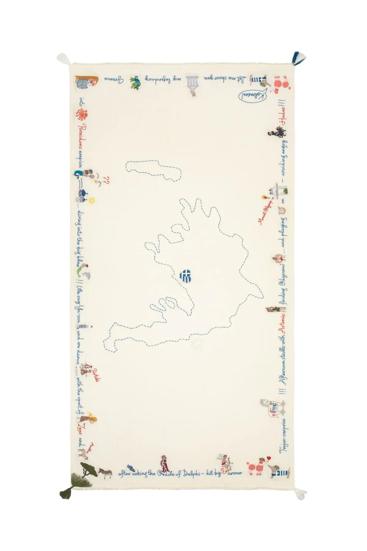 Greek Holiday Shawl - Off White The Holy Goat