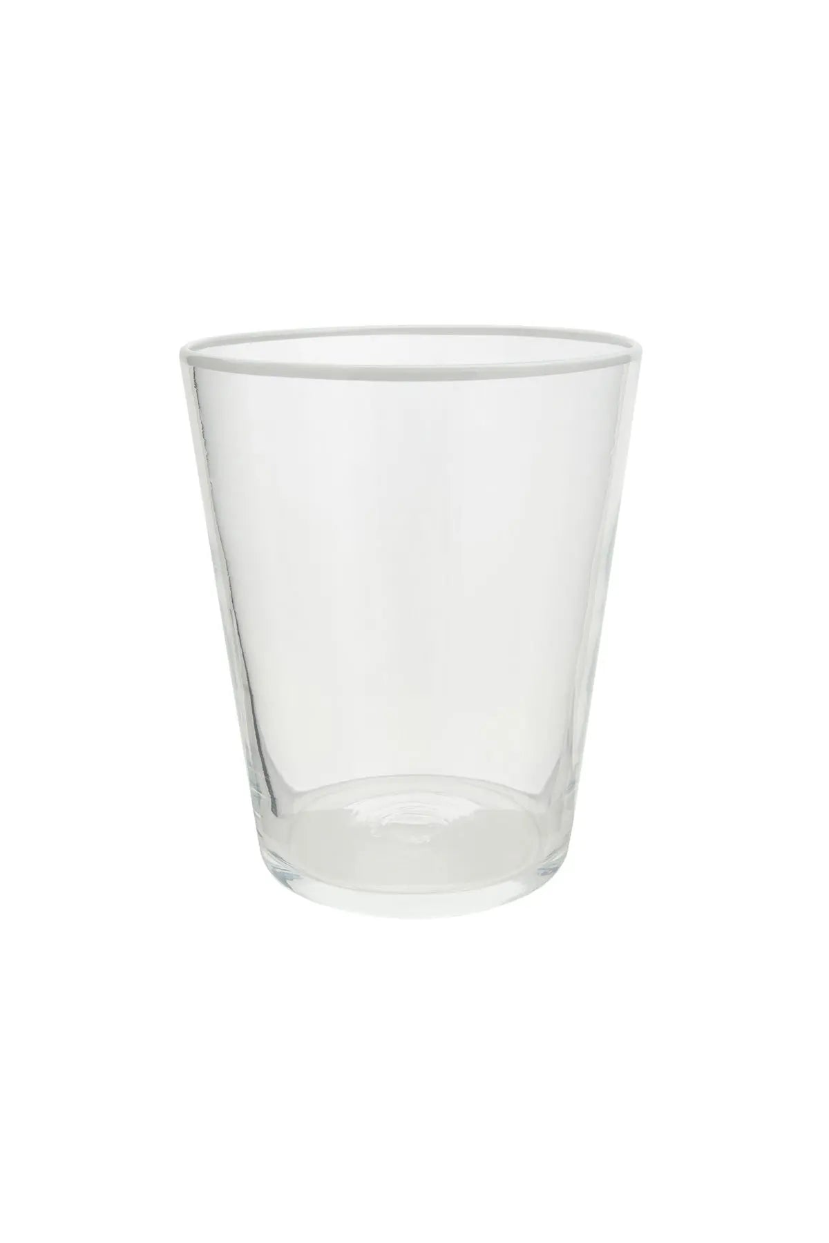 Vaso Glass - Crystal With White Rim Giberto