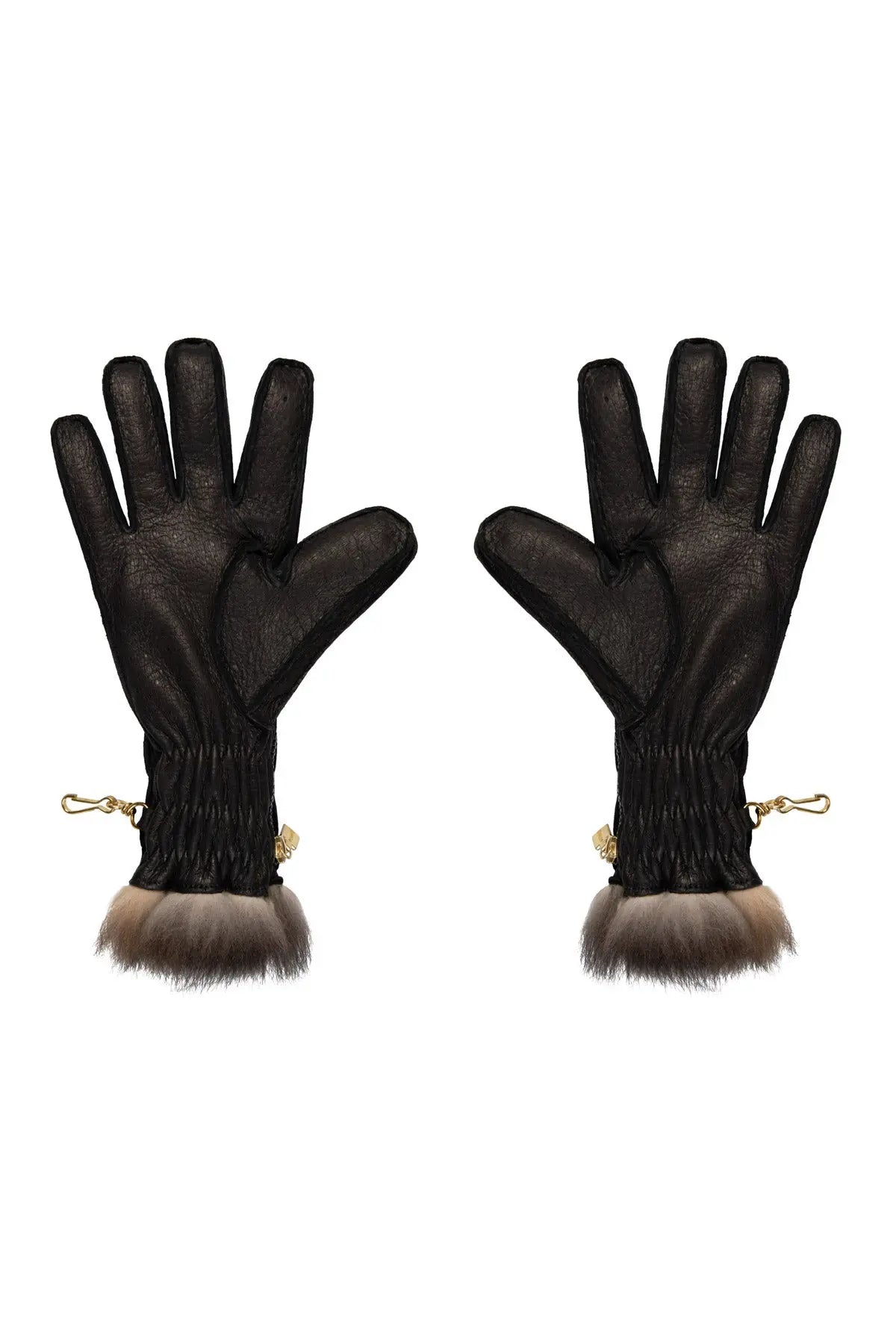 Men's Peccary Ski Gloves - Black Piero Restelli