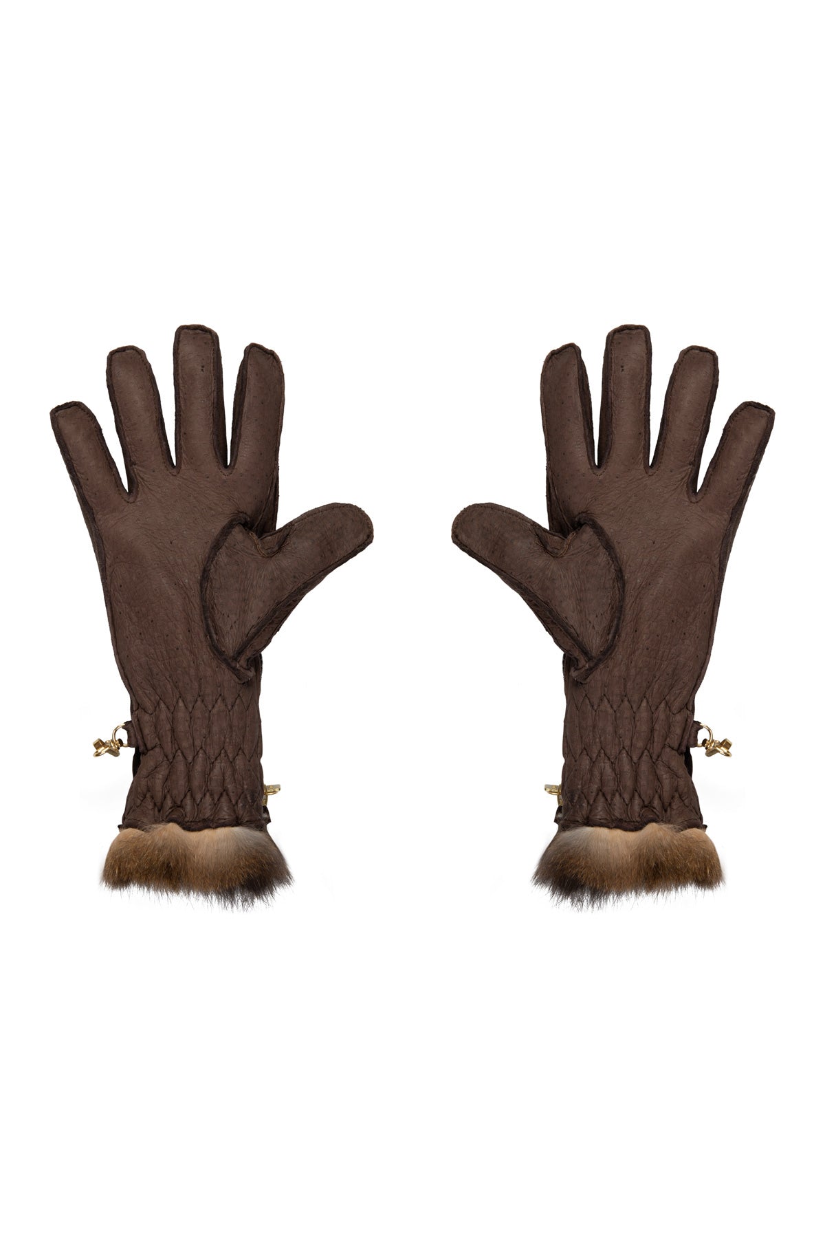 Men's Peccary Ski Gloves - Brown