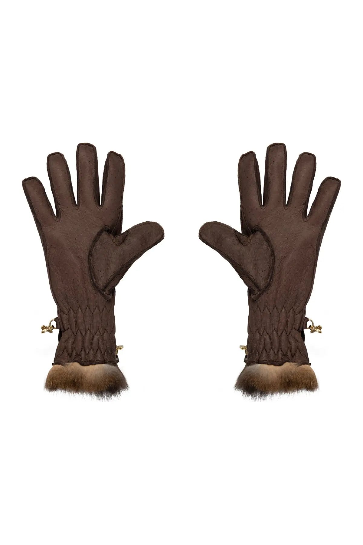 Men's Peccary Ski Gloves - Brown Piero Restelli
