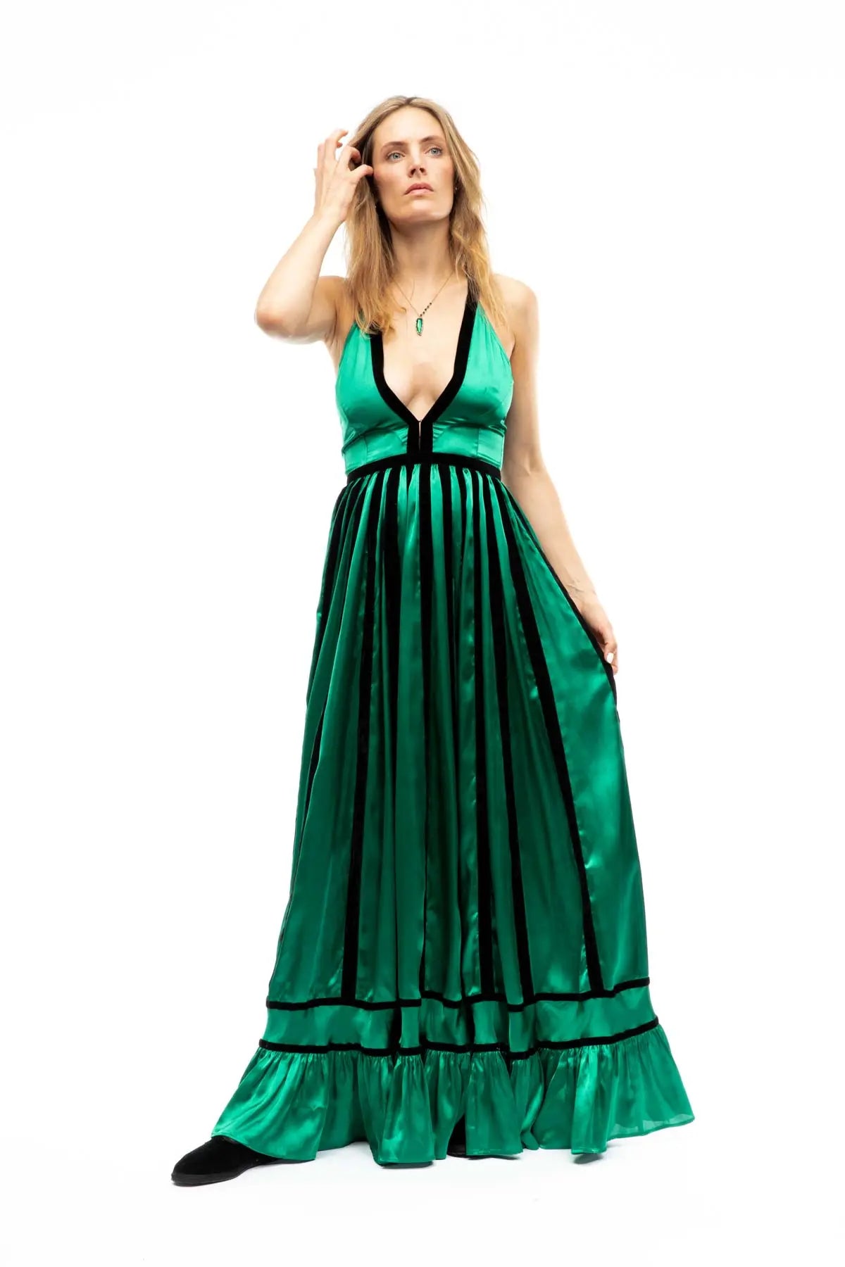 Electra Dress - Green Debonnaire