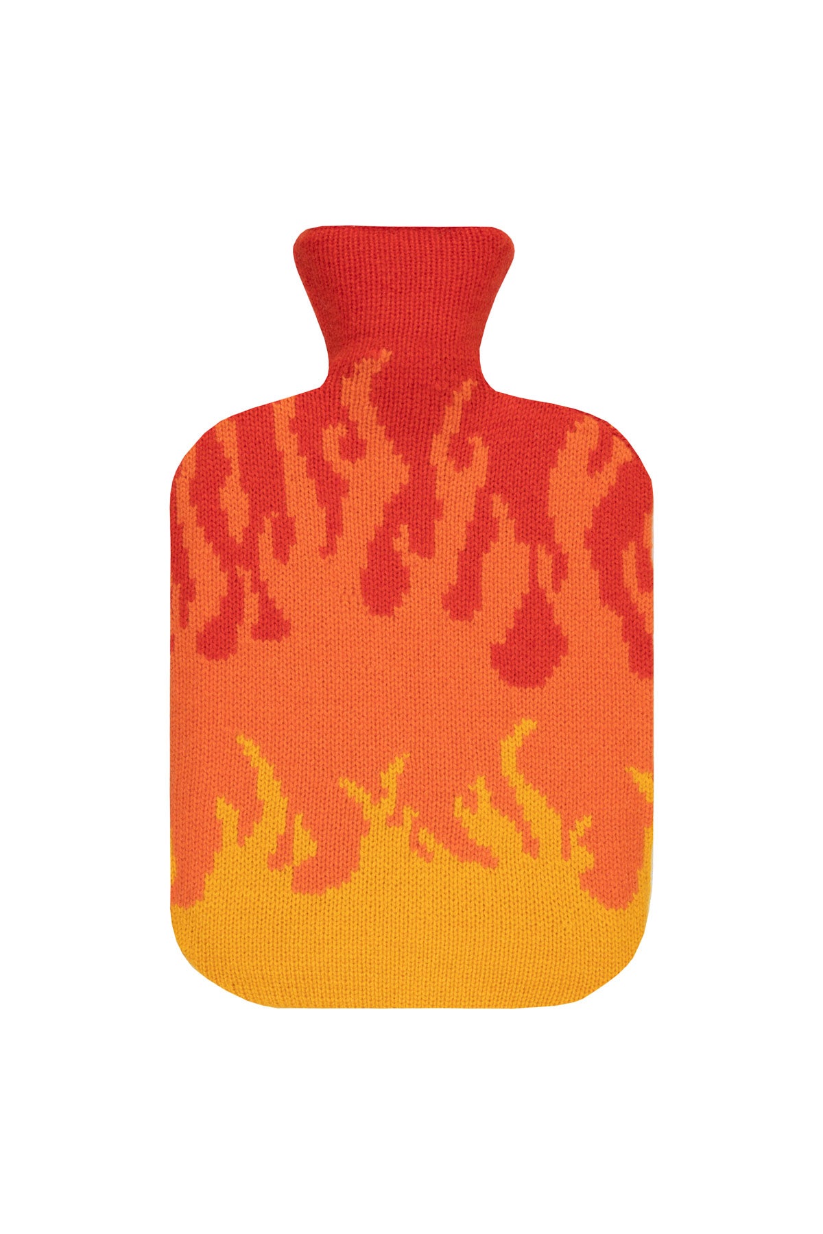 Flames Hot Water Bottle Cover - Red
