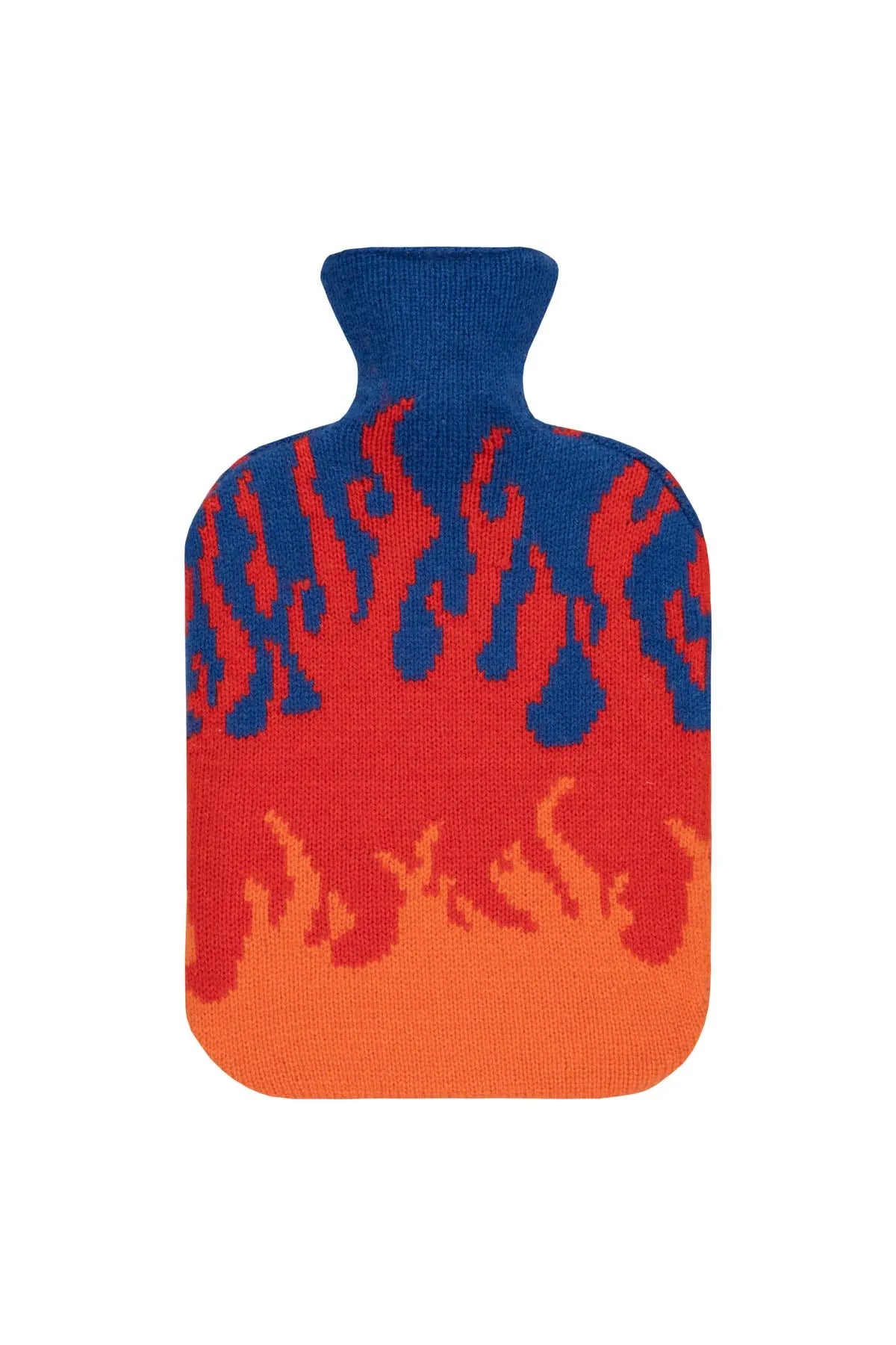 Flames Hot Water Bottle Cover - Blue The Holy Goat
