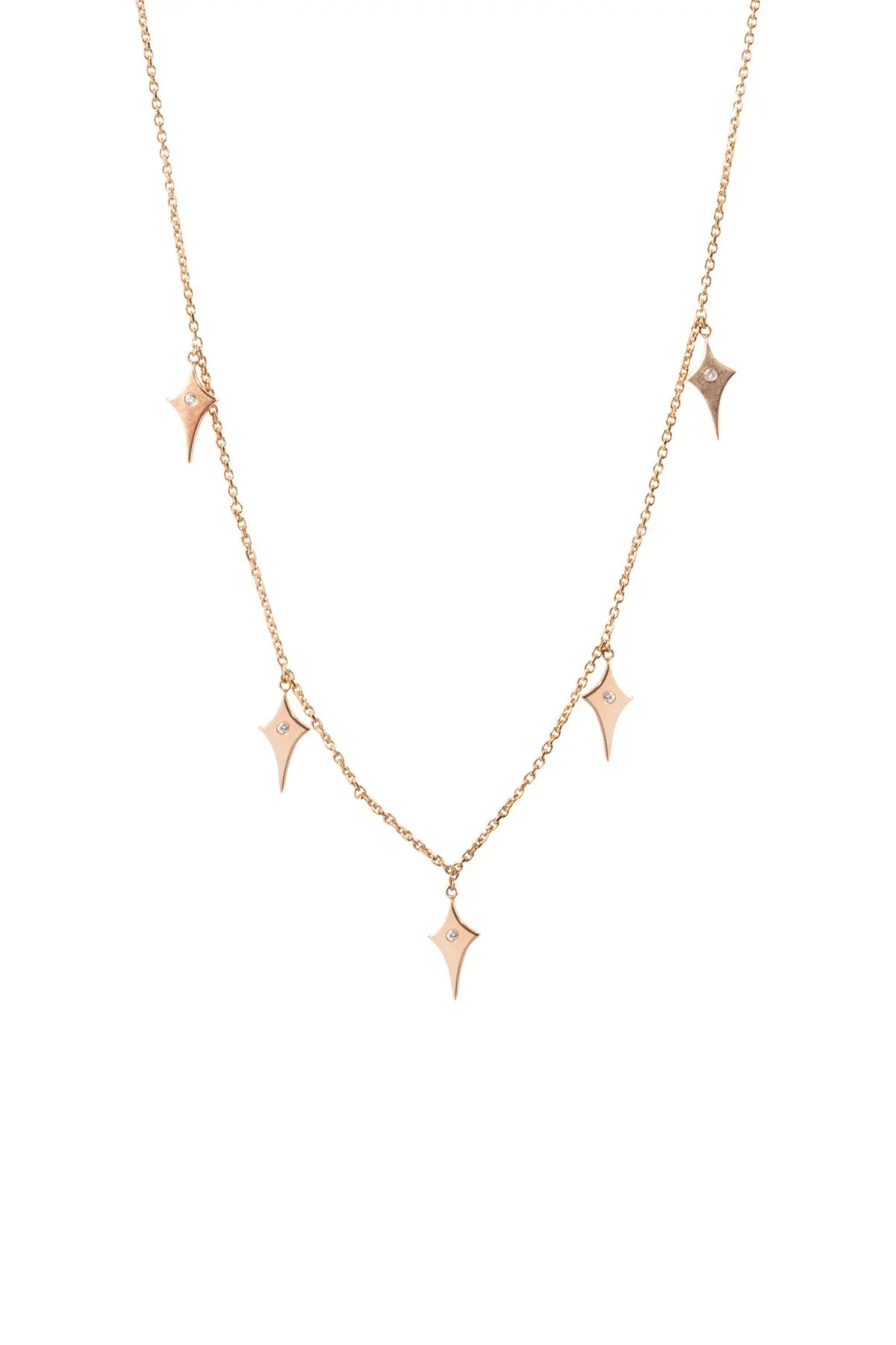 Five Shield Diamond Necklace Diane Kordas