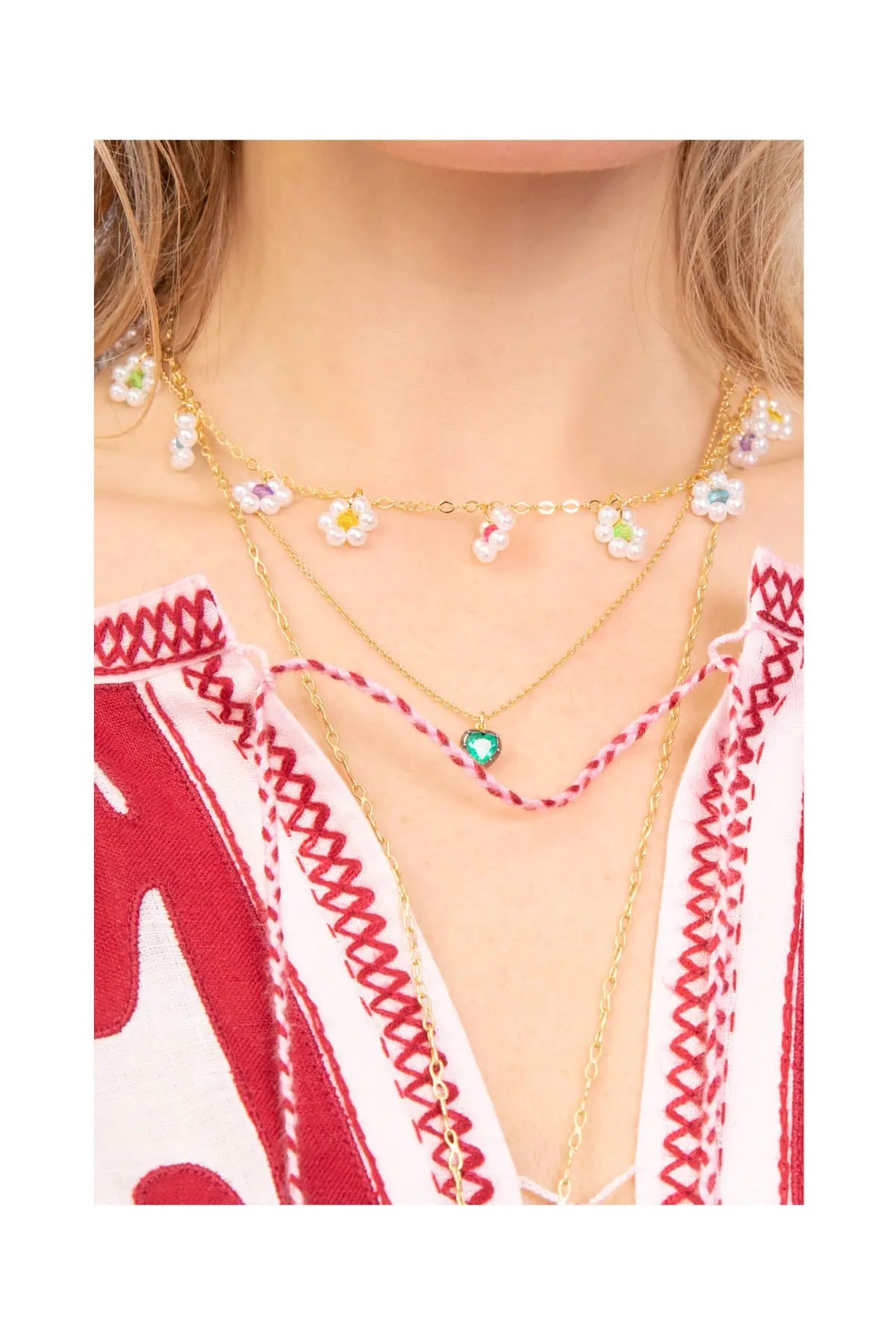 Mini Gigi Pearl Flower Necklace Susan Alexandra