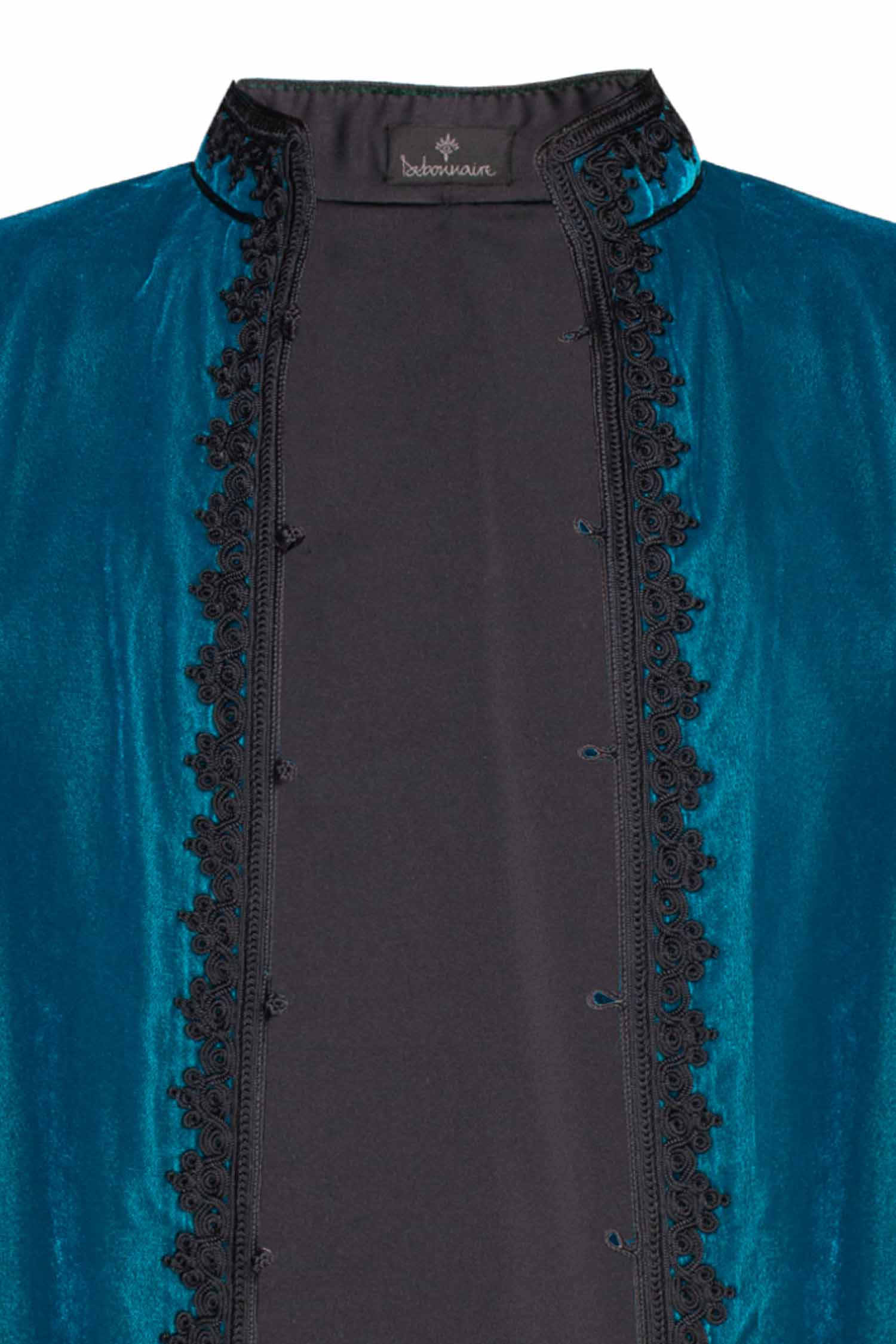 Men's Moroccan Velvet Jacket - Teal