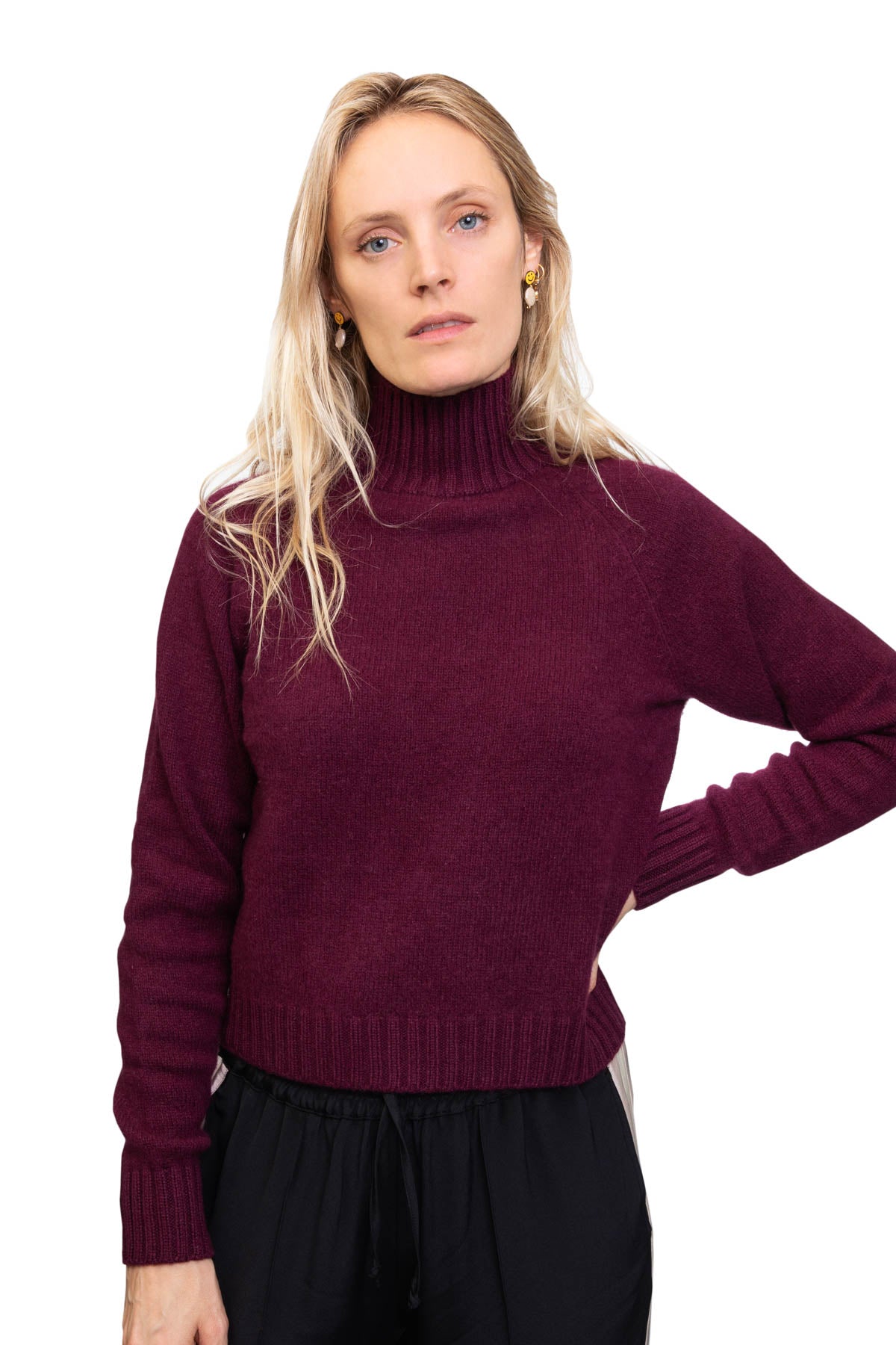 Turtleneck Jumper - Merlot
