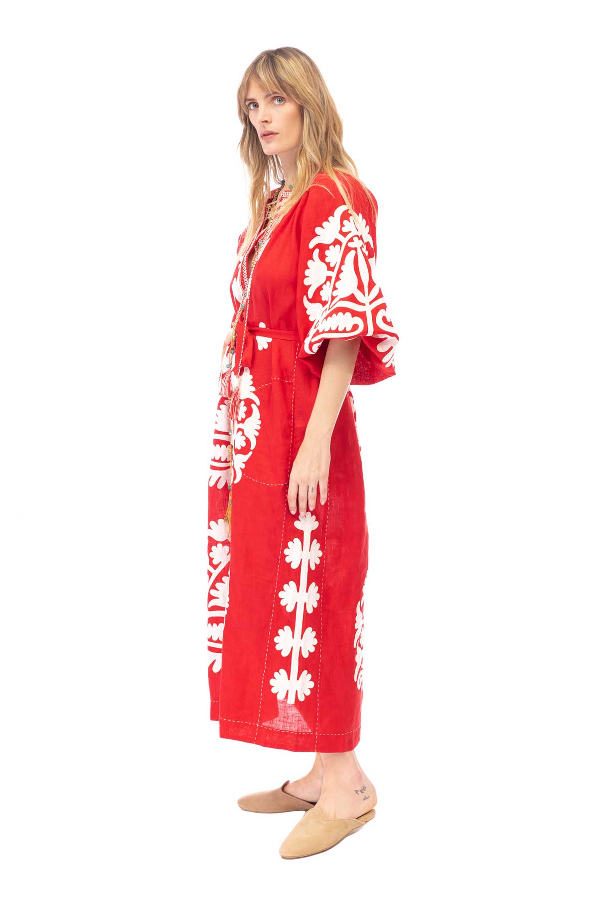 Shalimar Dress - Red & White