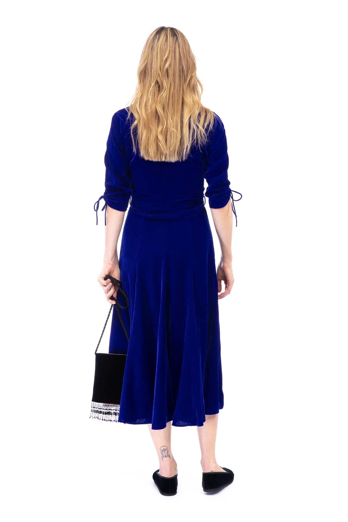 Bugesha Velvet Dress - Blue Debonnaire