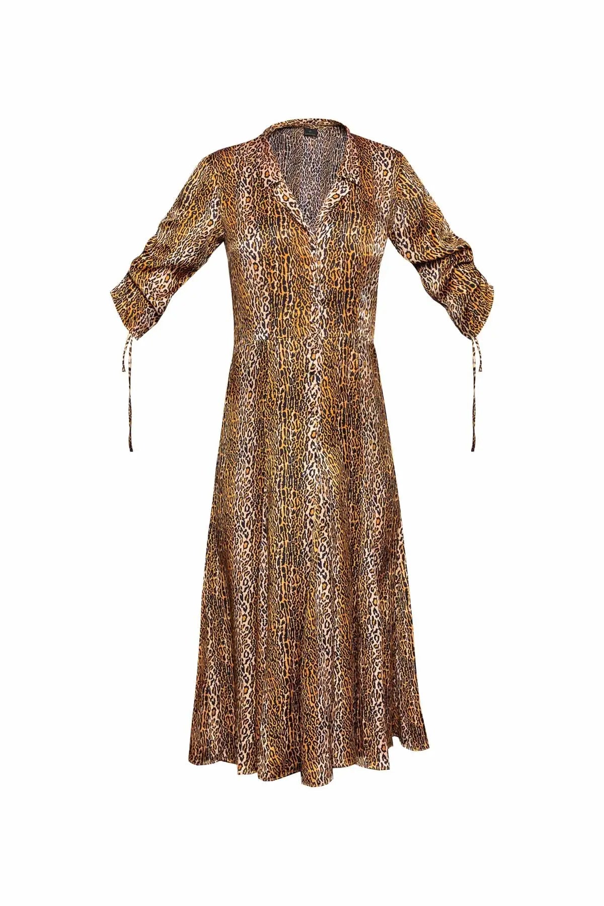 Silk Bugesha Dress - Leopard Print Debonnaire