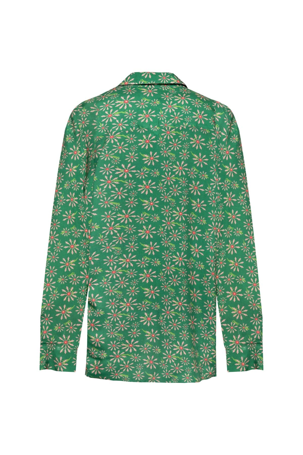 Men's Shirt - Green Flower Naked Ladies Print (Green & Red)