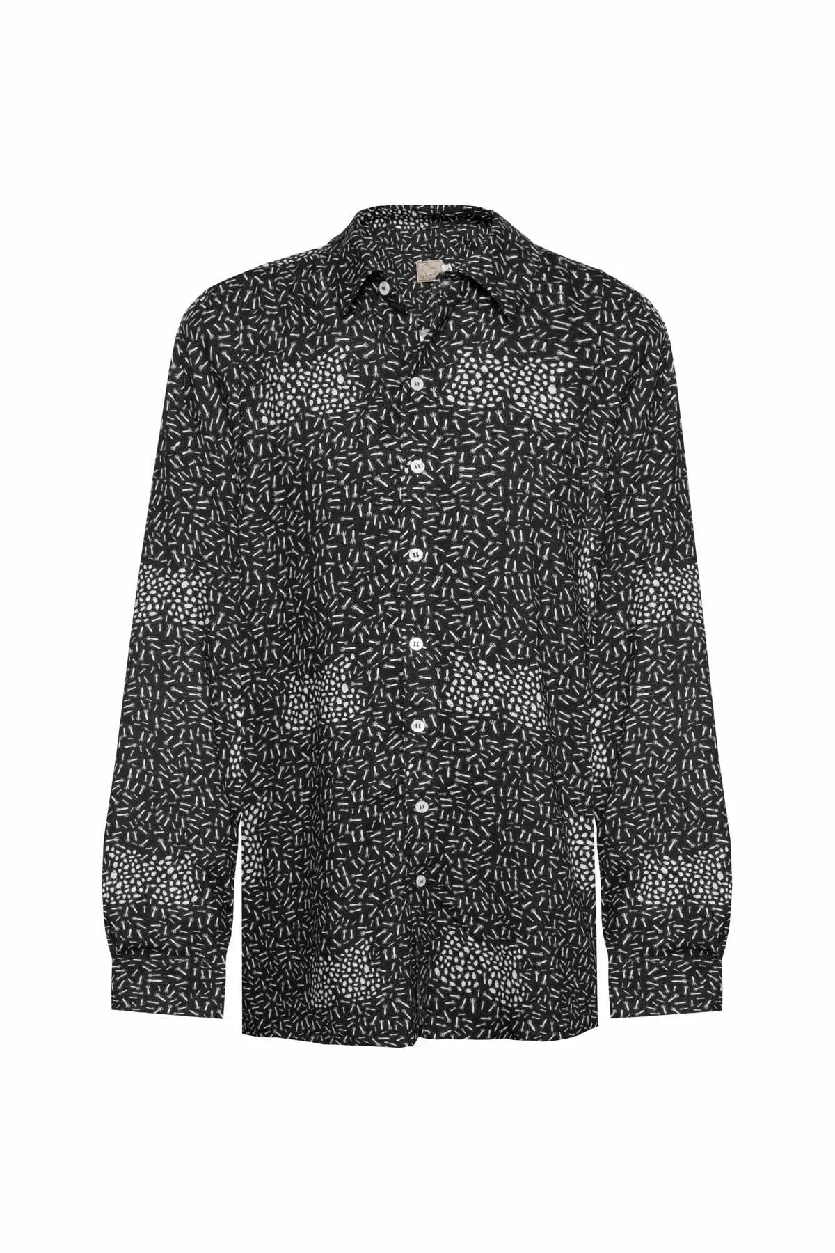 Men's Shirt - Colourblind Print (Black & White) Parioca