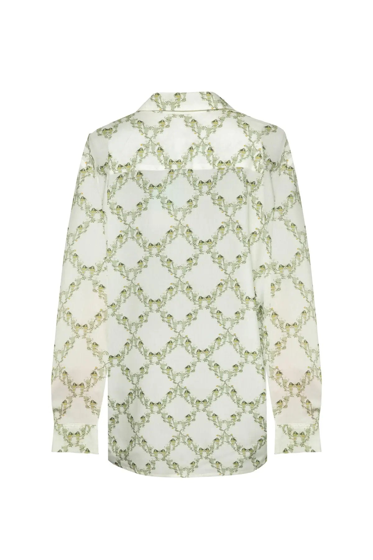Men's Shirt - Trellis Naked Ladies Print (White & Grey) Parioca