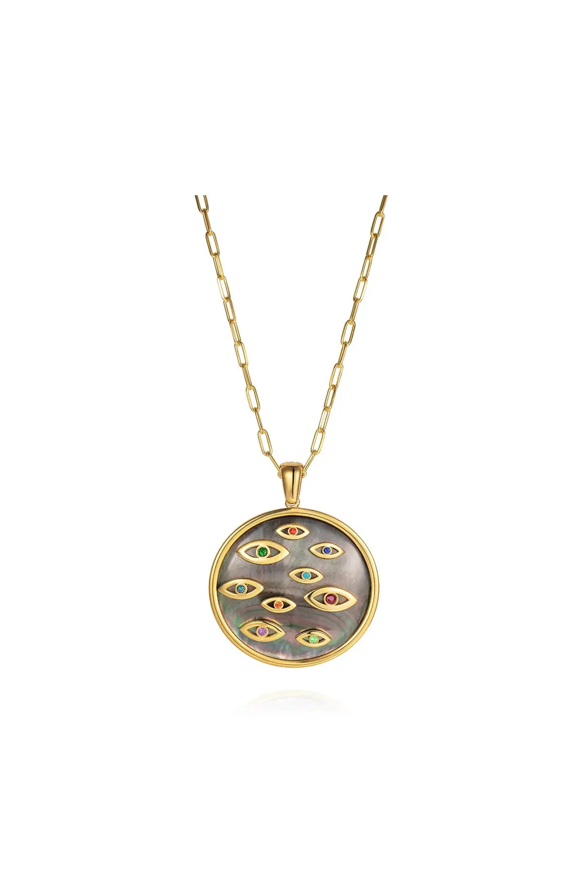 Black Pearl Eyes Pendant Necklace Marianna Lemos