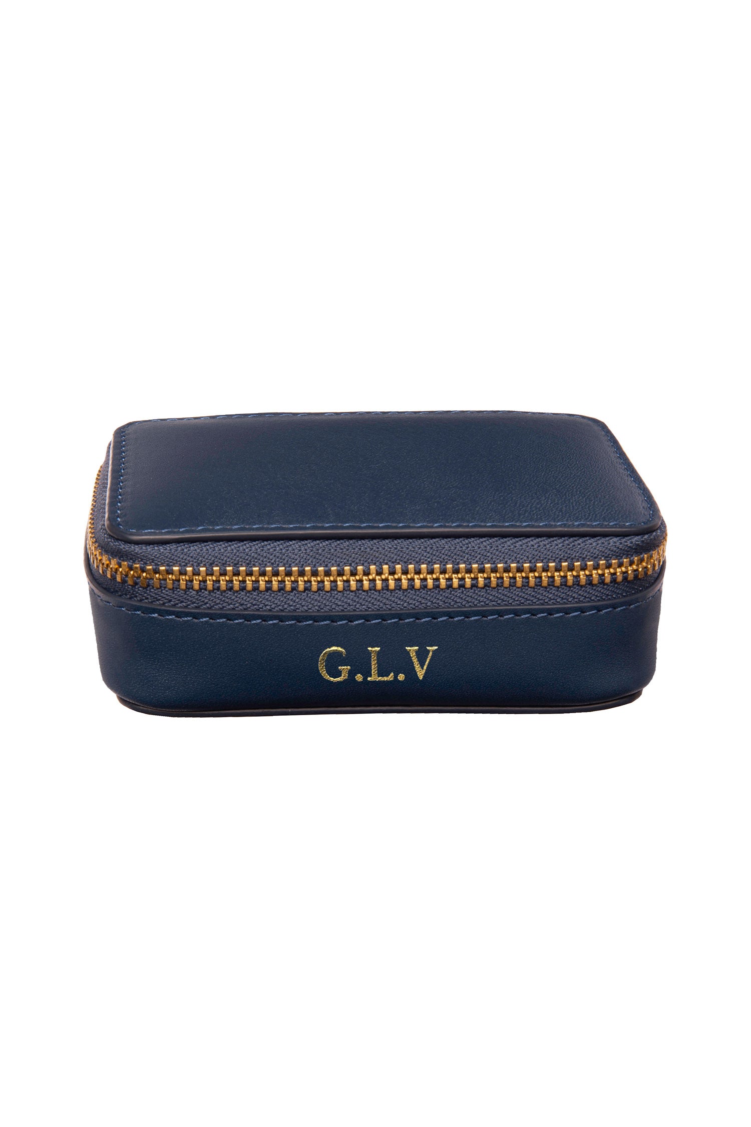 Leather Jewellery Case - Navy