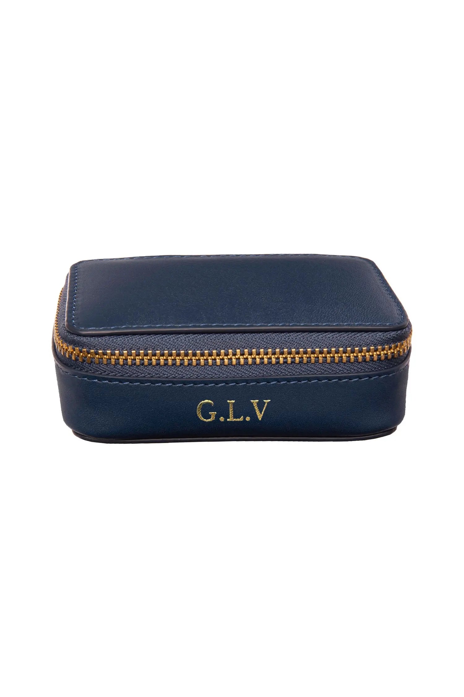 Leather Jewellery Case - Navy Debonnaire Store