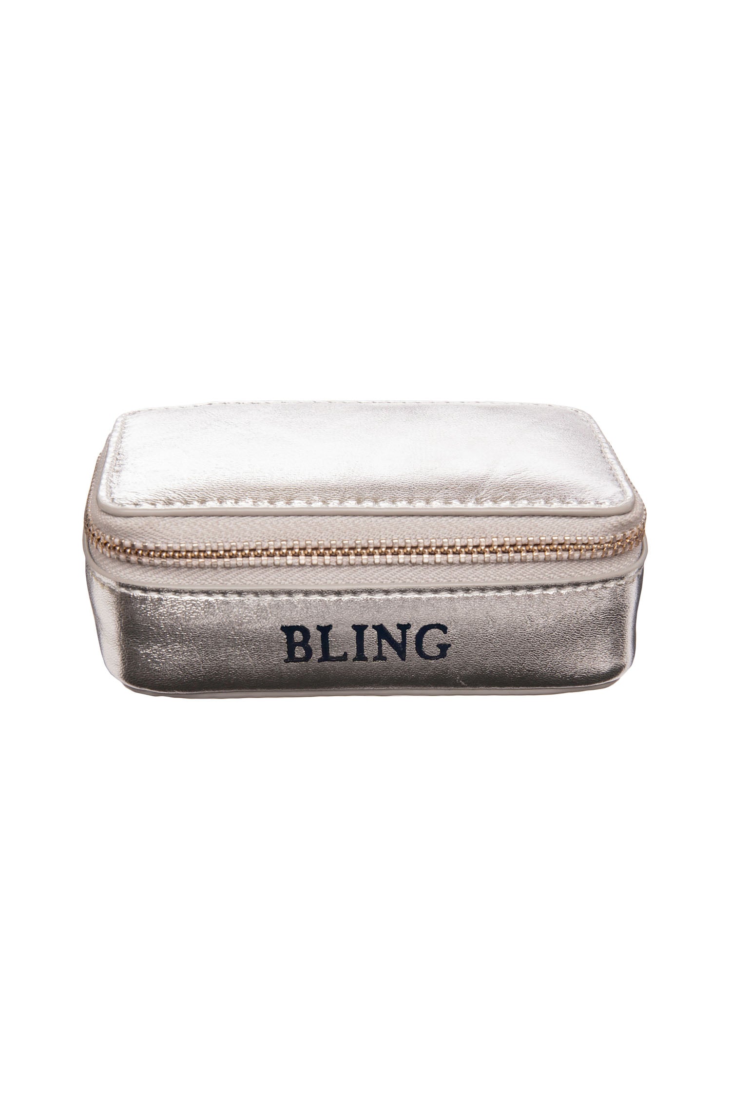 Leather Jewellery Case - Silver