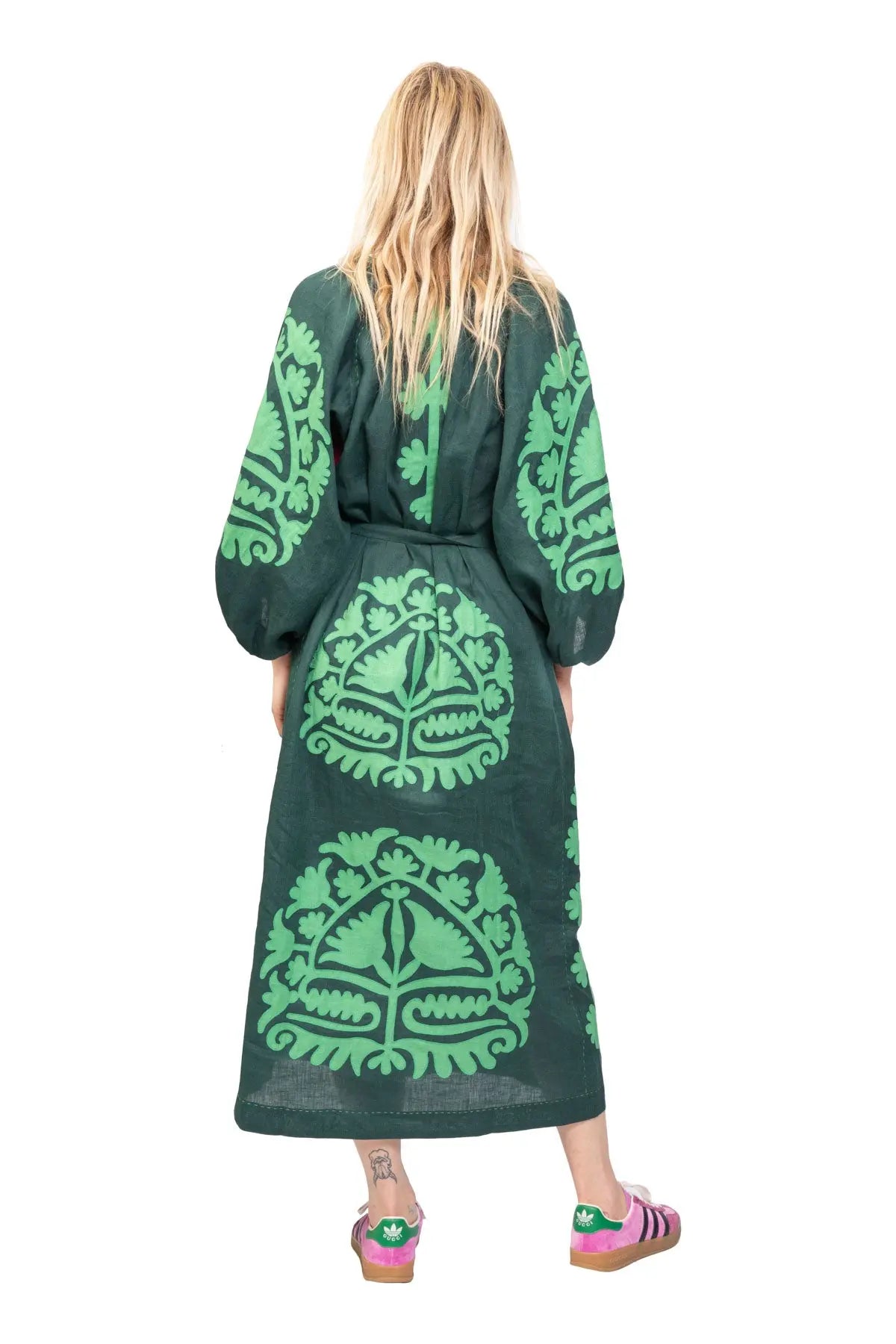 Shalimar Dress - Emerald & Neon Green Vita Kin