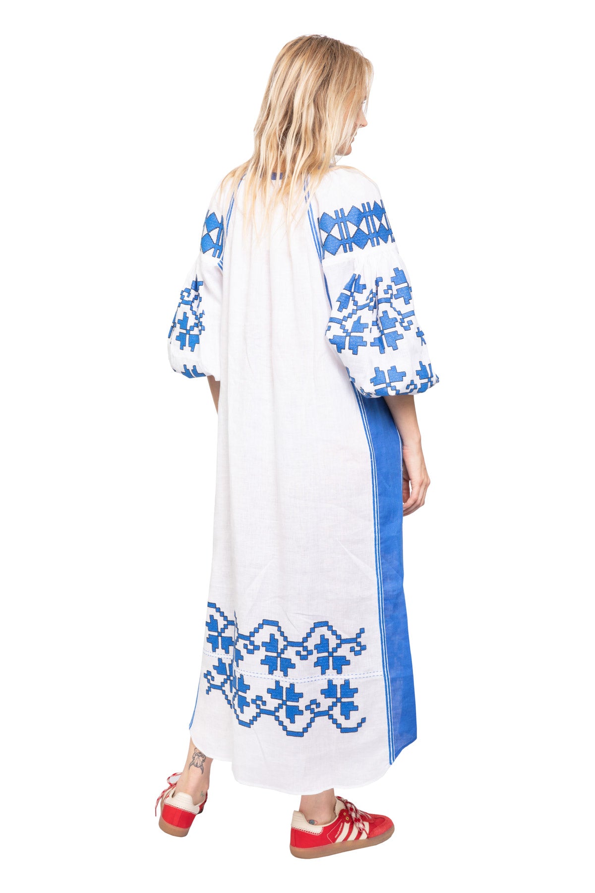 Tree Of Life Dress - Blue & White