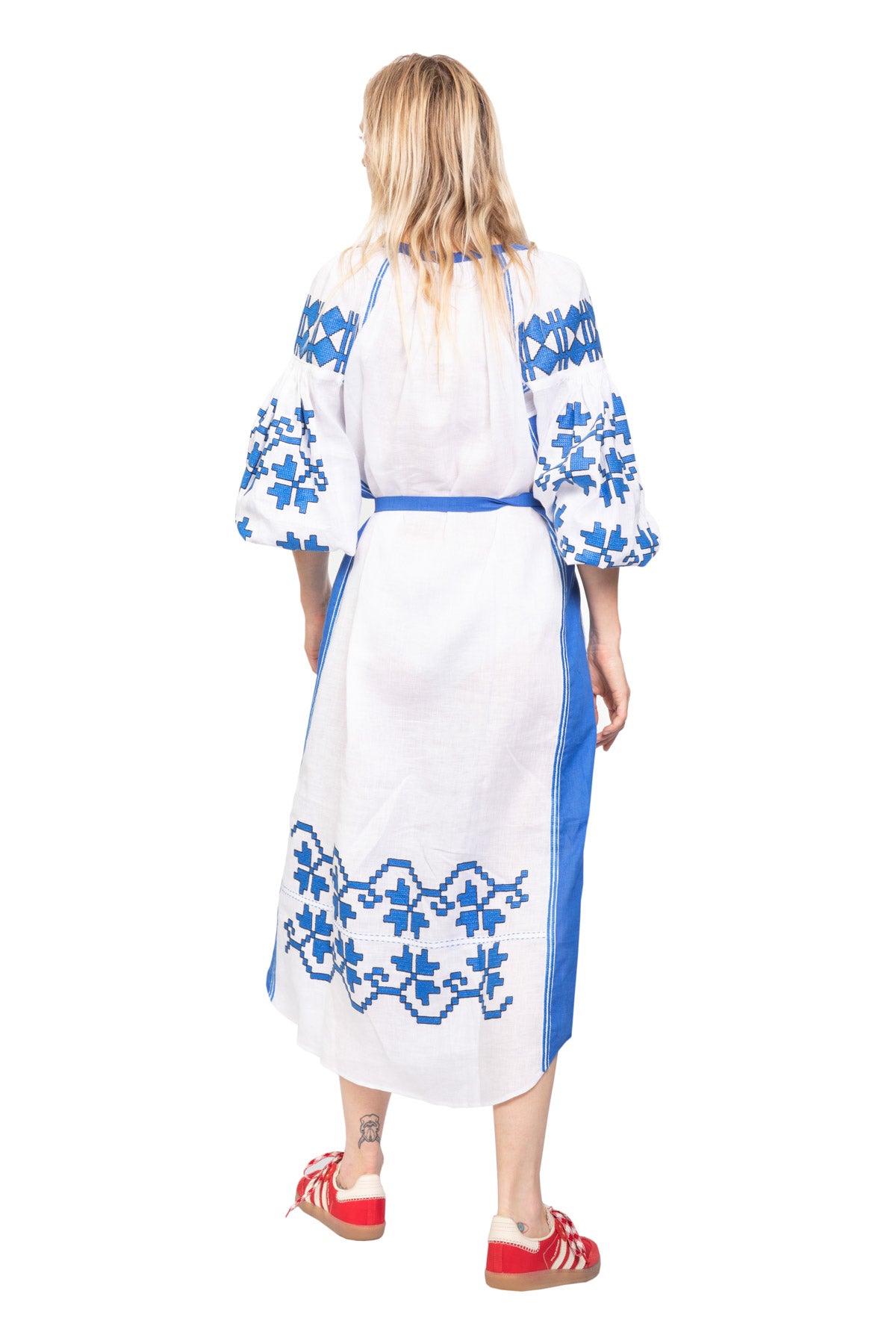 Tree Of Life Dress - Blue & White