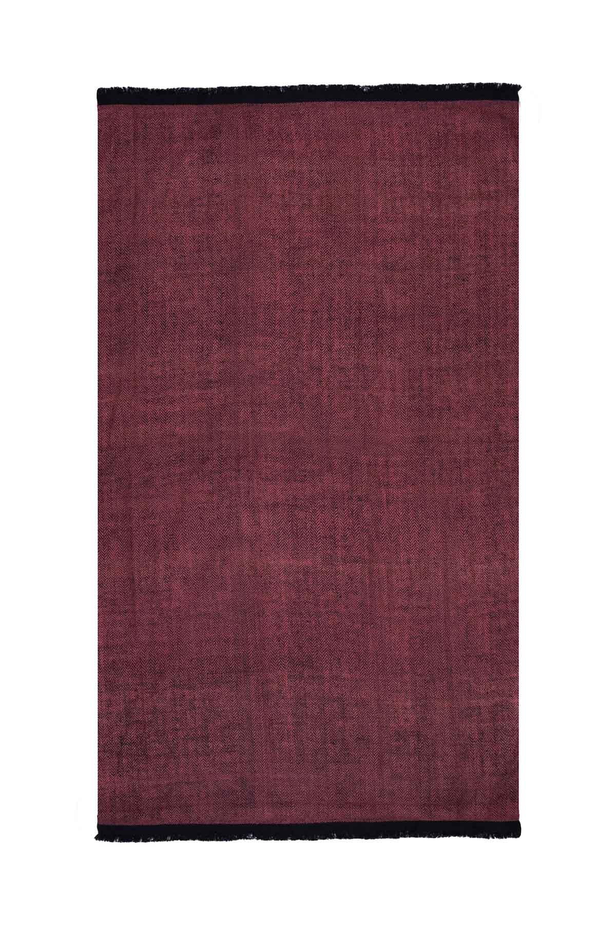 Herringbone Cashmere Blanket - Pink & Black Debonnaire