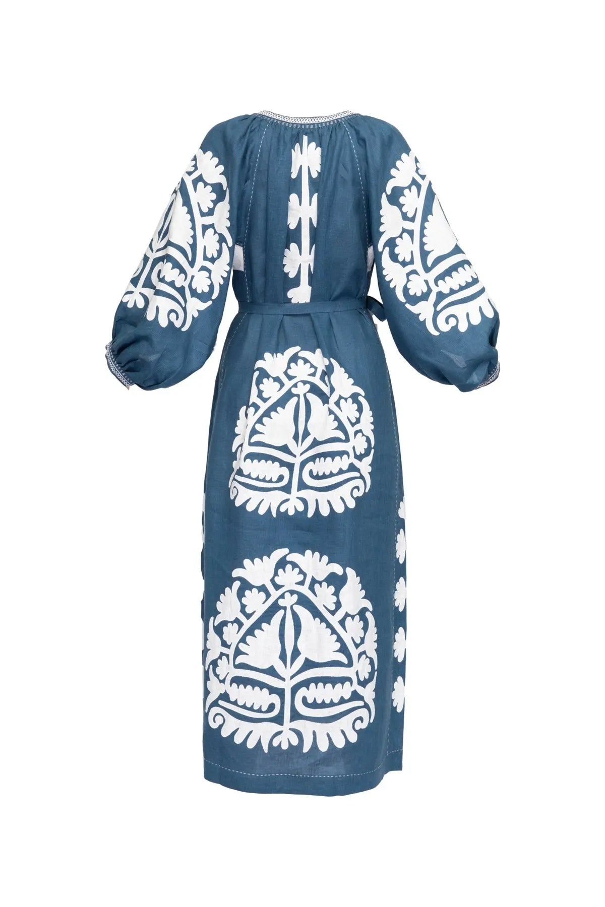 Shalimar Dress - Cobalt Blue & White Vita Kin