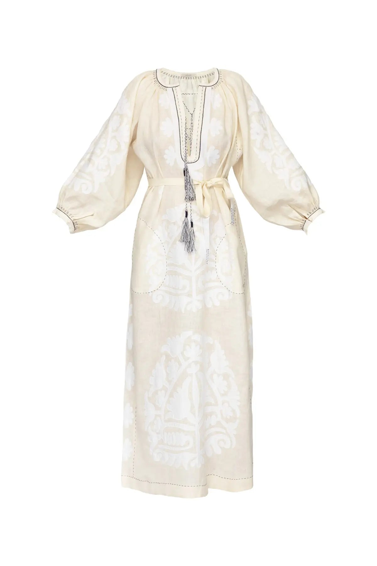 Shalimar Dress - Cream & White Vita Kin