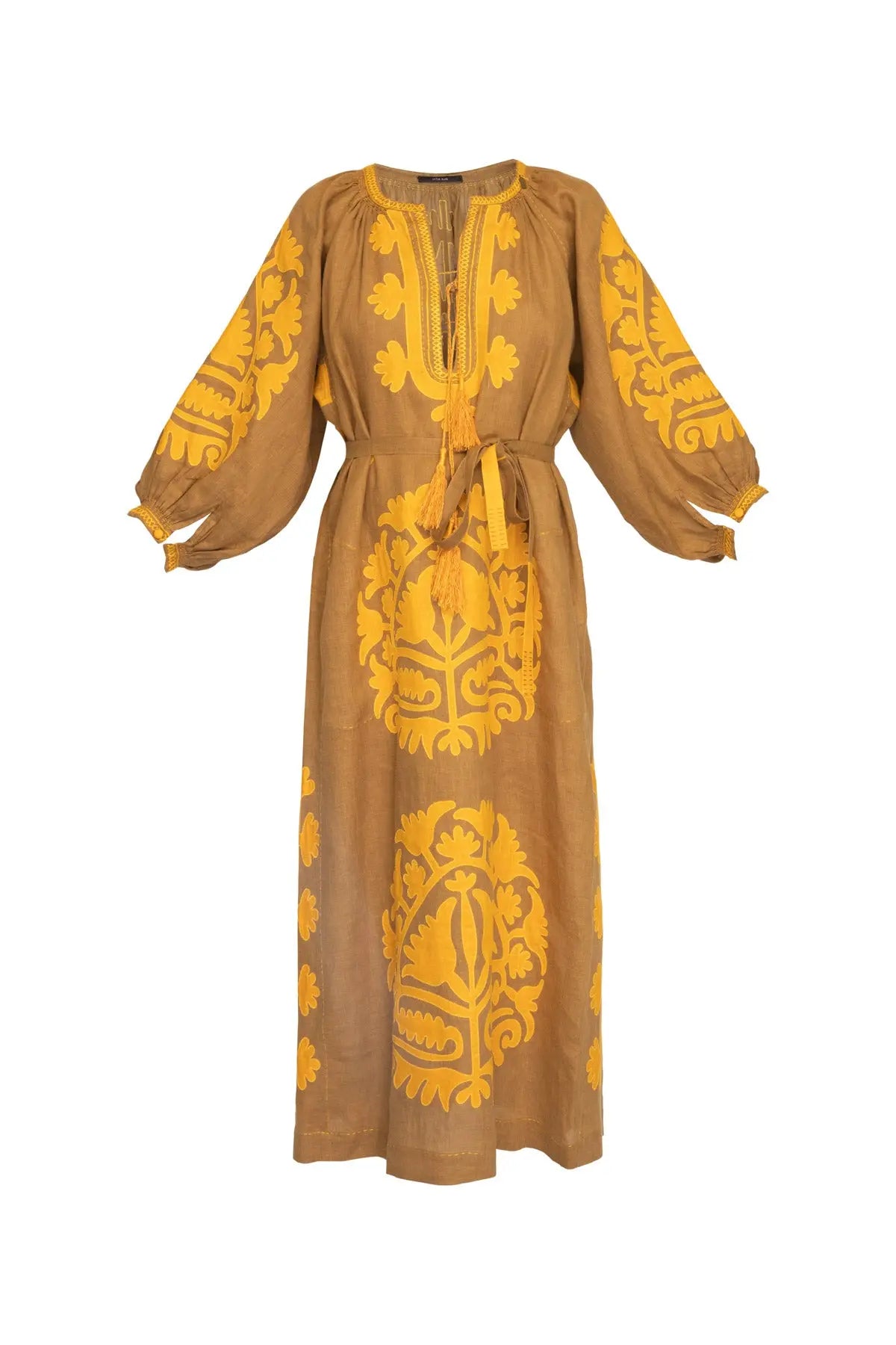 Shalimar Dress - Khaki & Mango Vita Kin
