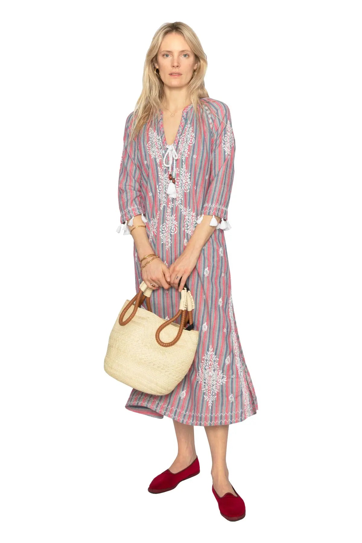 Berber Cotton Dress - Tunis Stripes Ahilaya