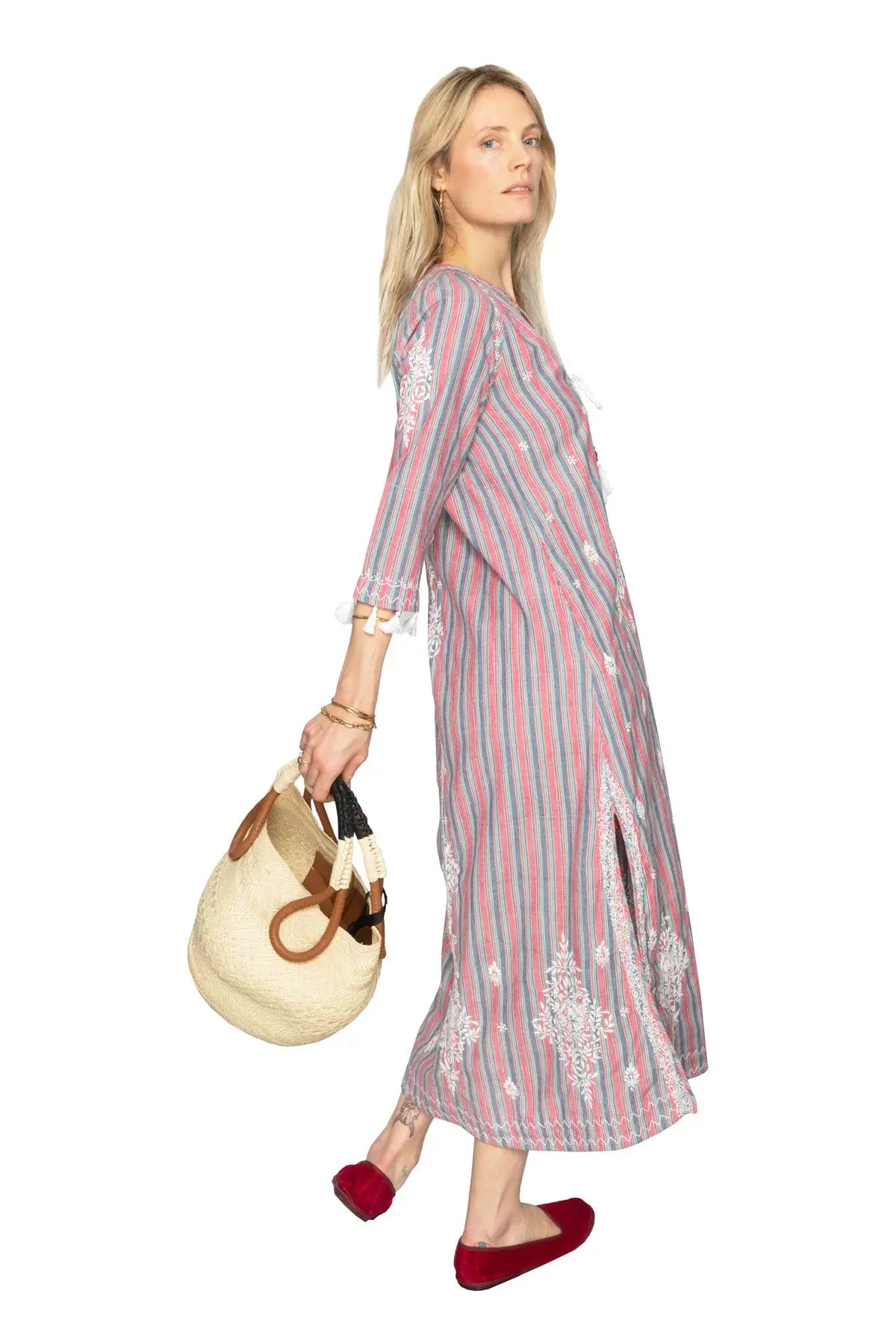 Berber Cotton Dress - Tunis Stripes Ahilaya