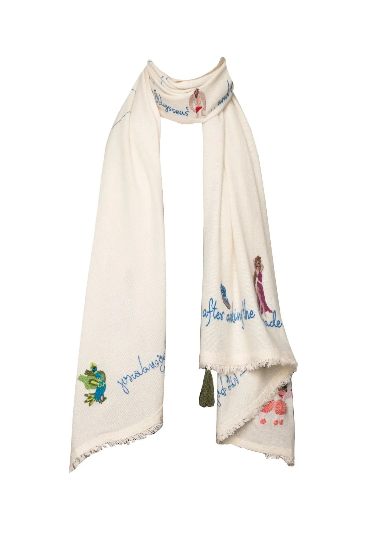 Greek Holiday Shawl - Off White The Holy Goat