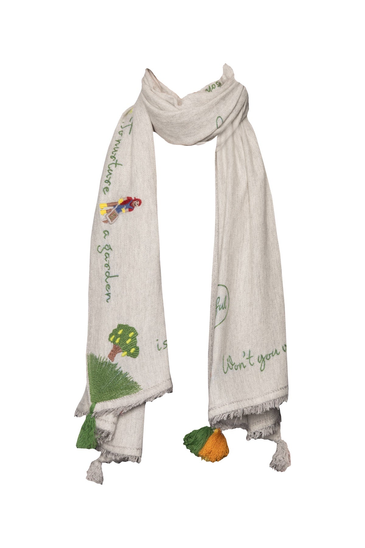 Gardening Shawl - Light Grey