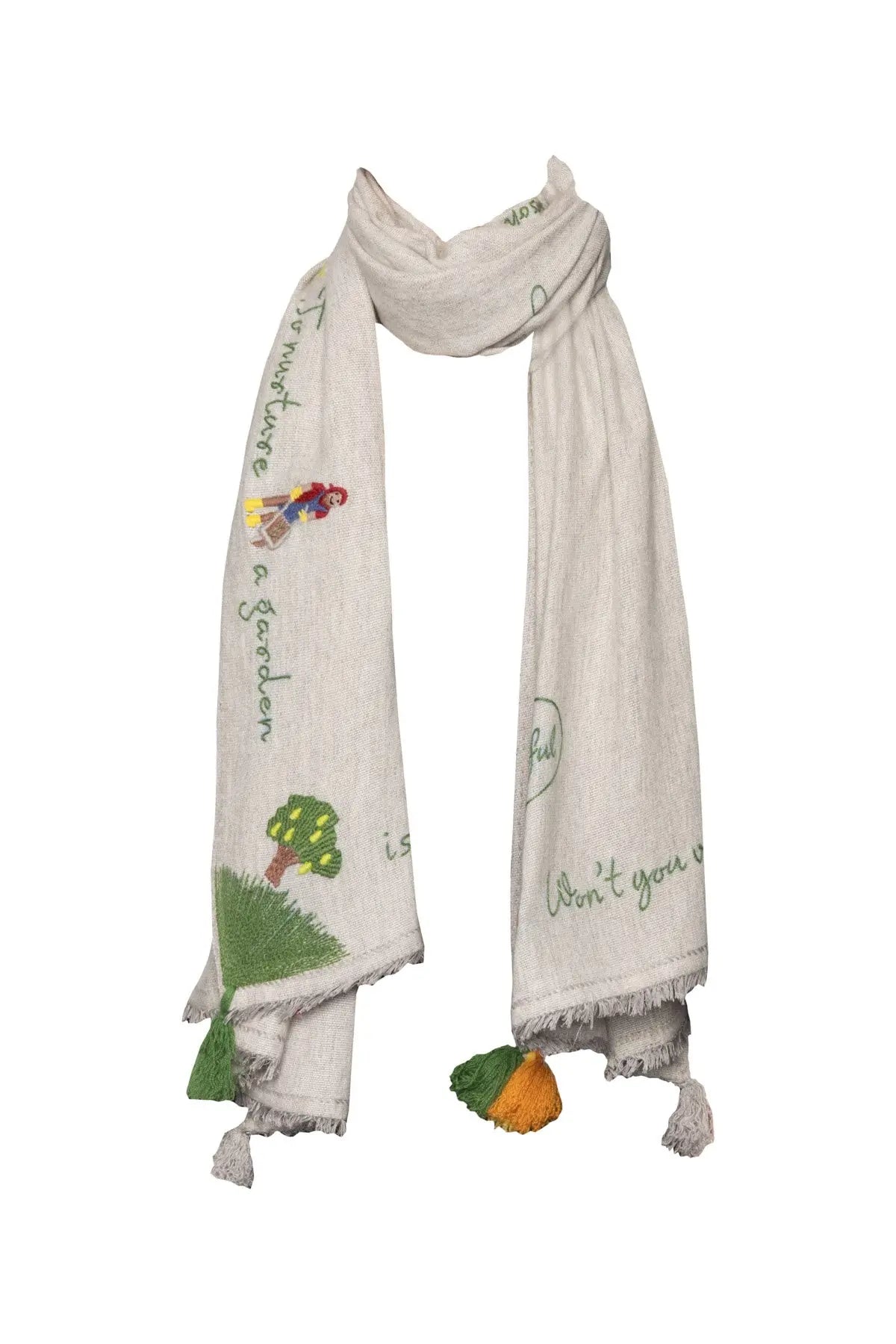 Gardening Shawl - Light Grey The Holy Goat