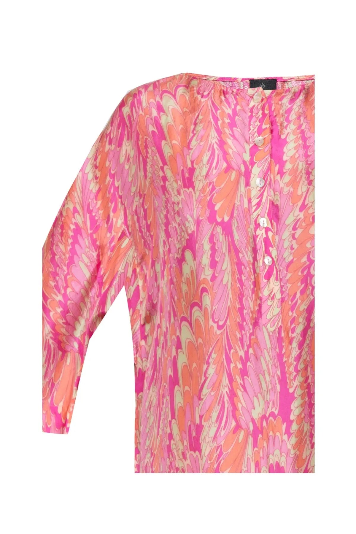 Lita Silk Kaftan - Pink Debonnaire